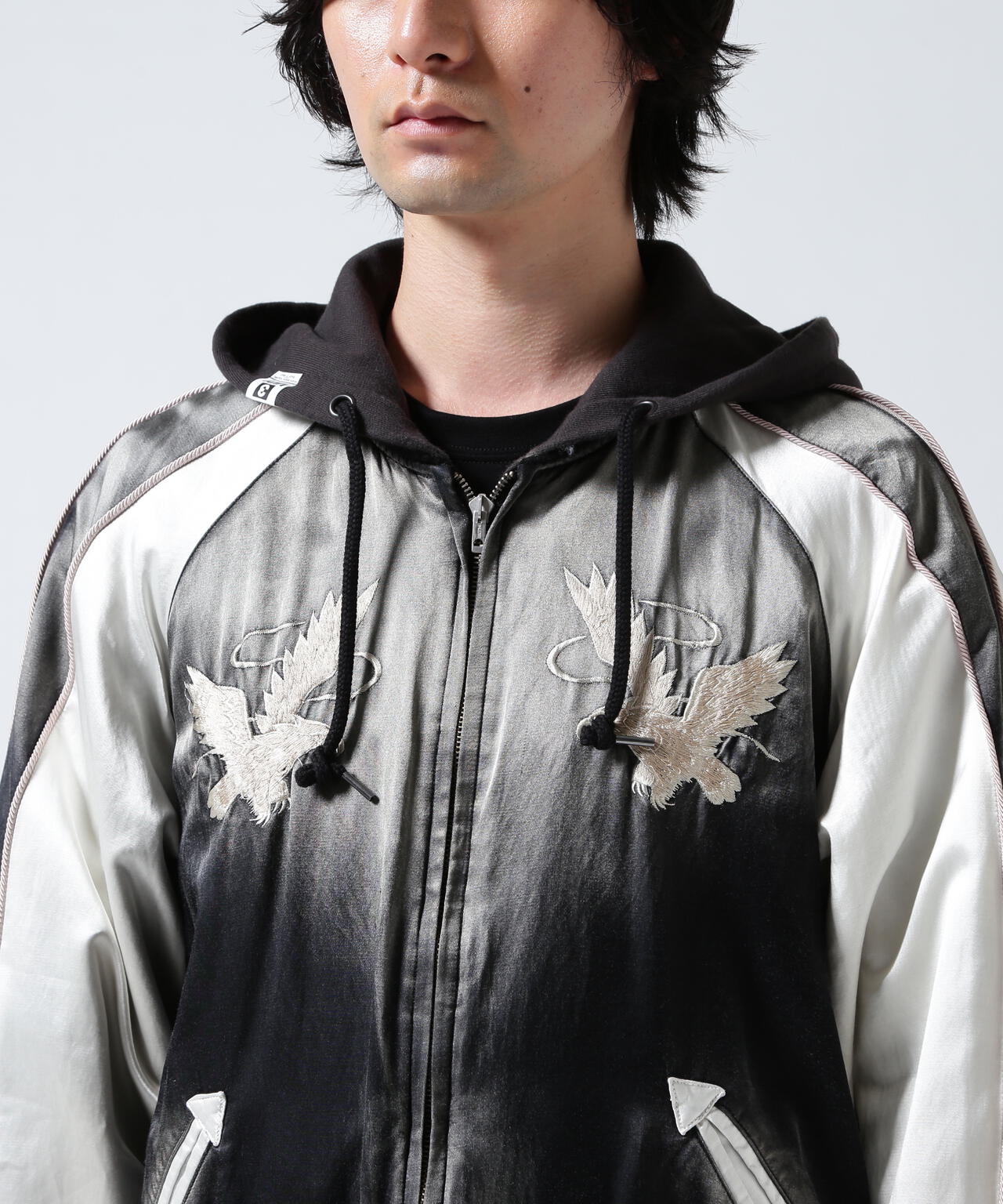 超レア 希少❣️マジョリカ 羽尺 （羽織用） Maison MIHARAYASUHIRO/Reversible Hoodie Layered Souvenir Jacket