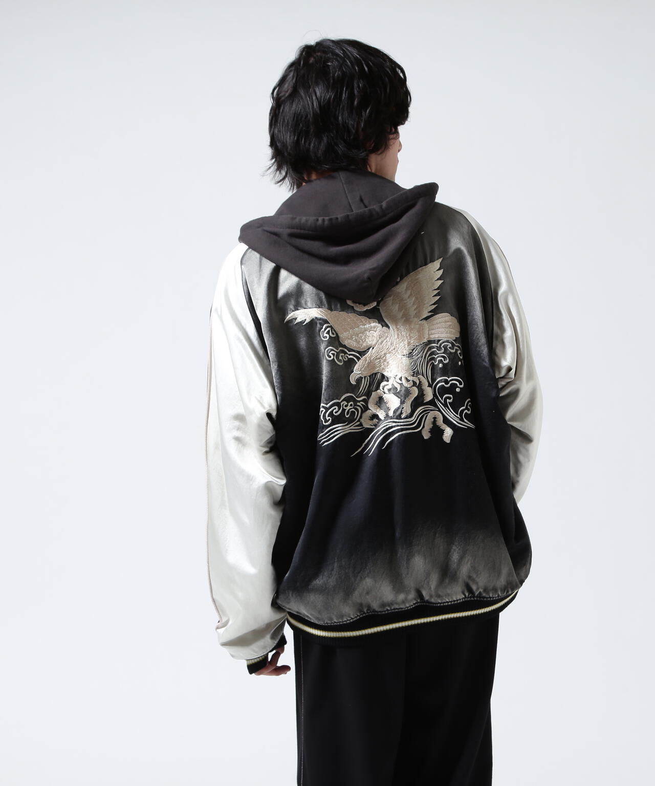 Maison MIHARAYASUHIRO/Reversible Hoodie Layered Souvenir Jacket
