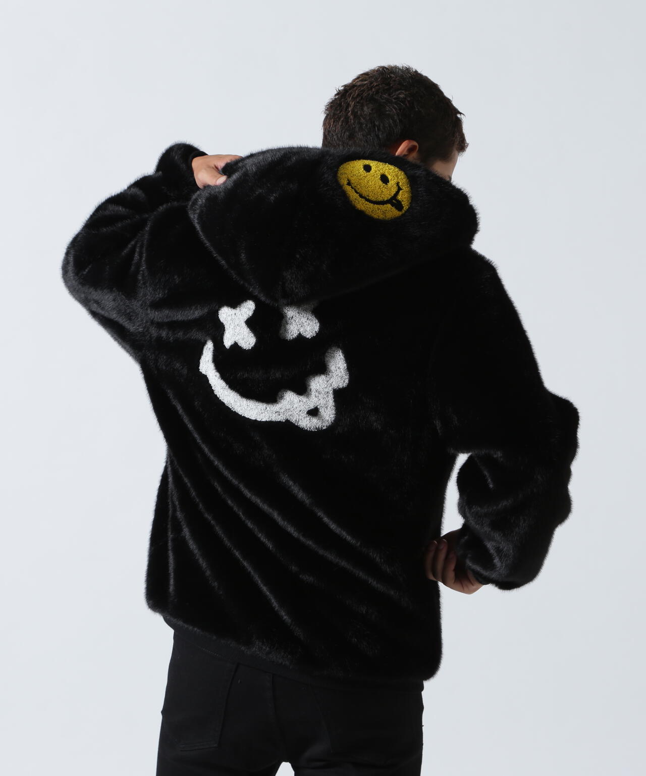 STUD MUFFIN/スタッドマフィン/別注ECOファー フーディブルゾン