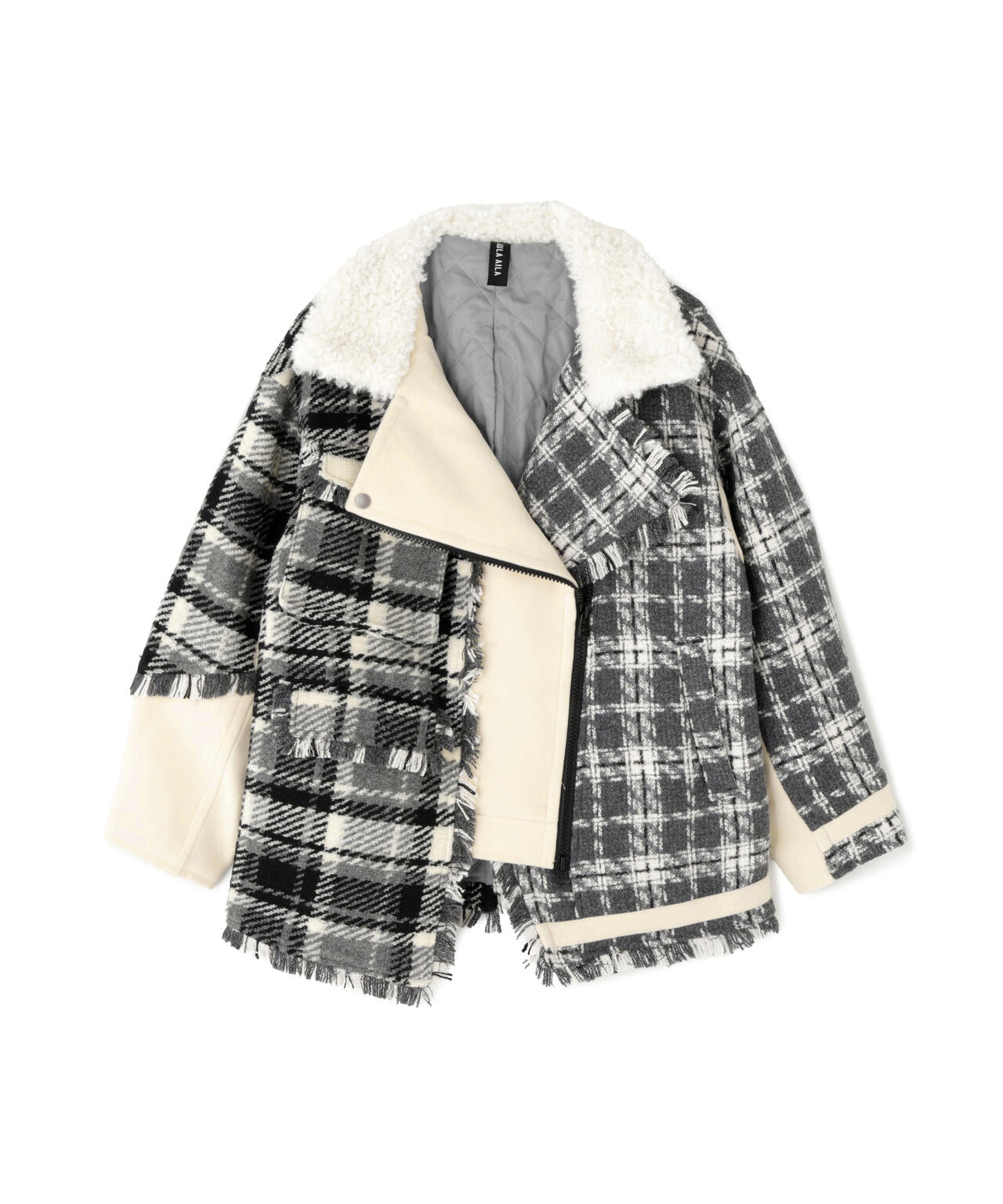 AULA AILA/アウラアイラ/別注チェックコンビネーションブルゾン