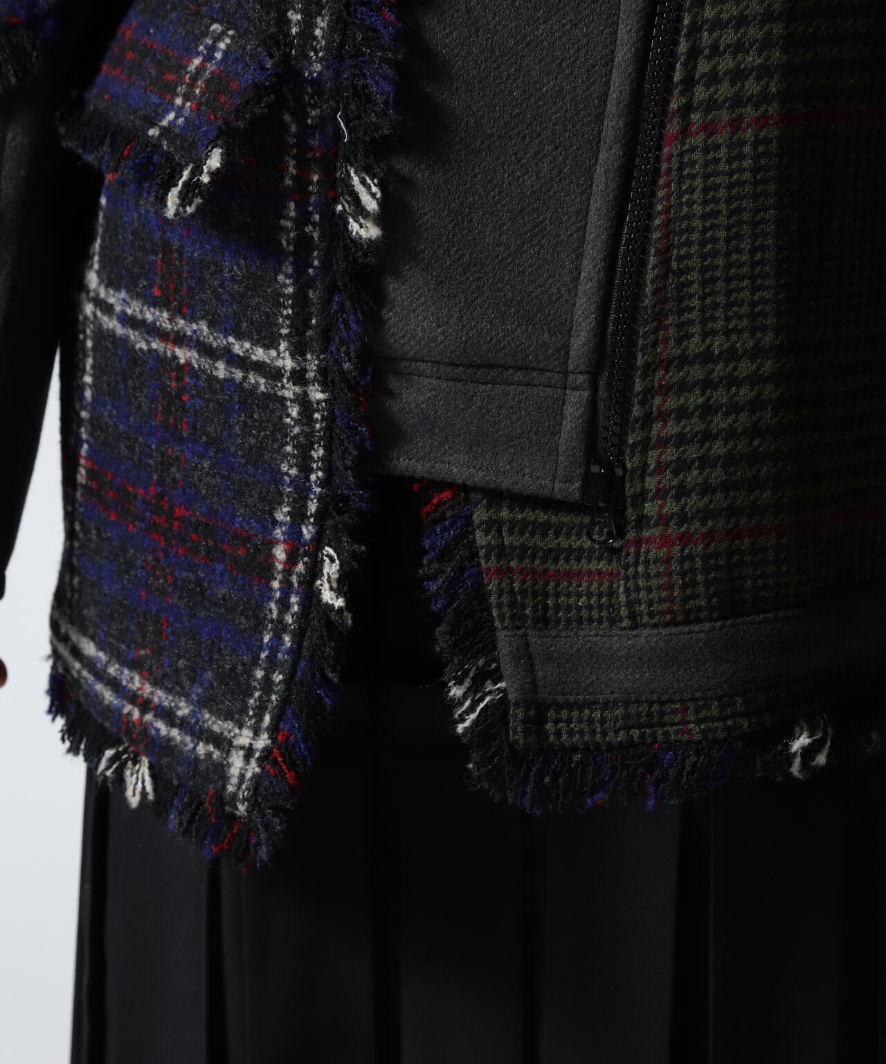 AULA AILA/アウラアイラ/別注チェックコンビネーションブルゾン