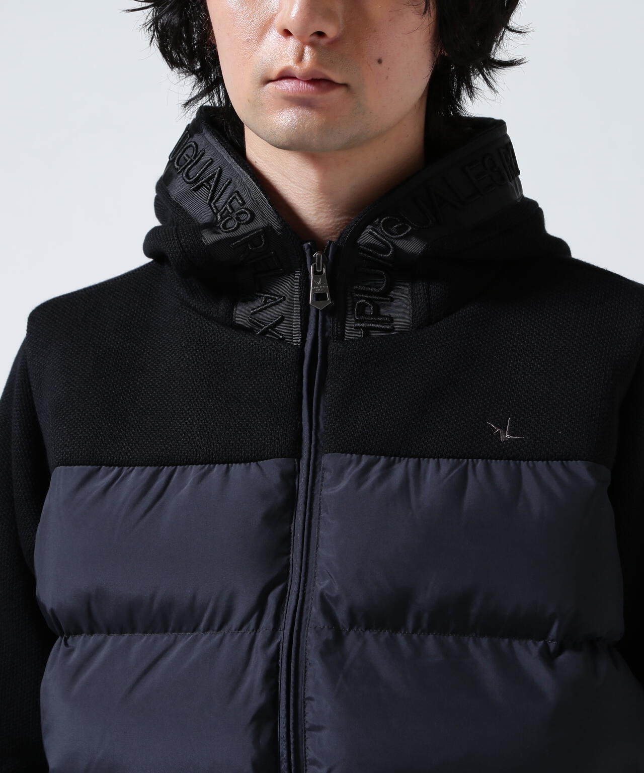 1PIU1UGUALE3 RELAX/ウノピゥ ウノ ウグァーレ トレ リラックス/グラデーションニットコンビパデッドジャケット