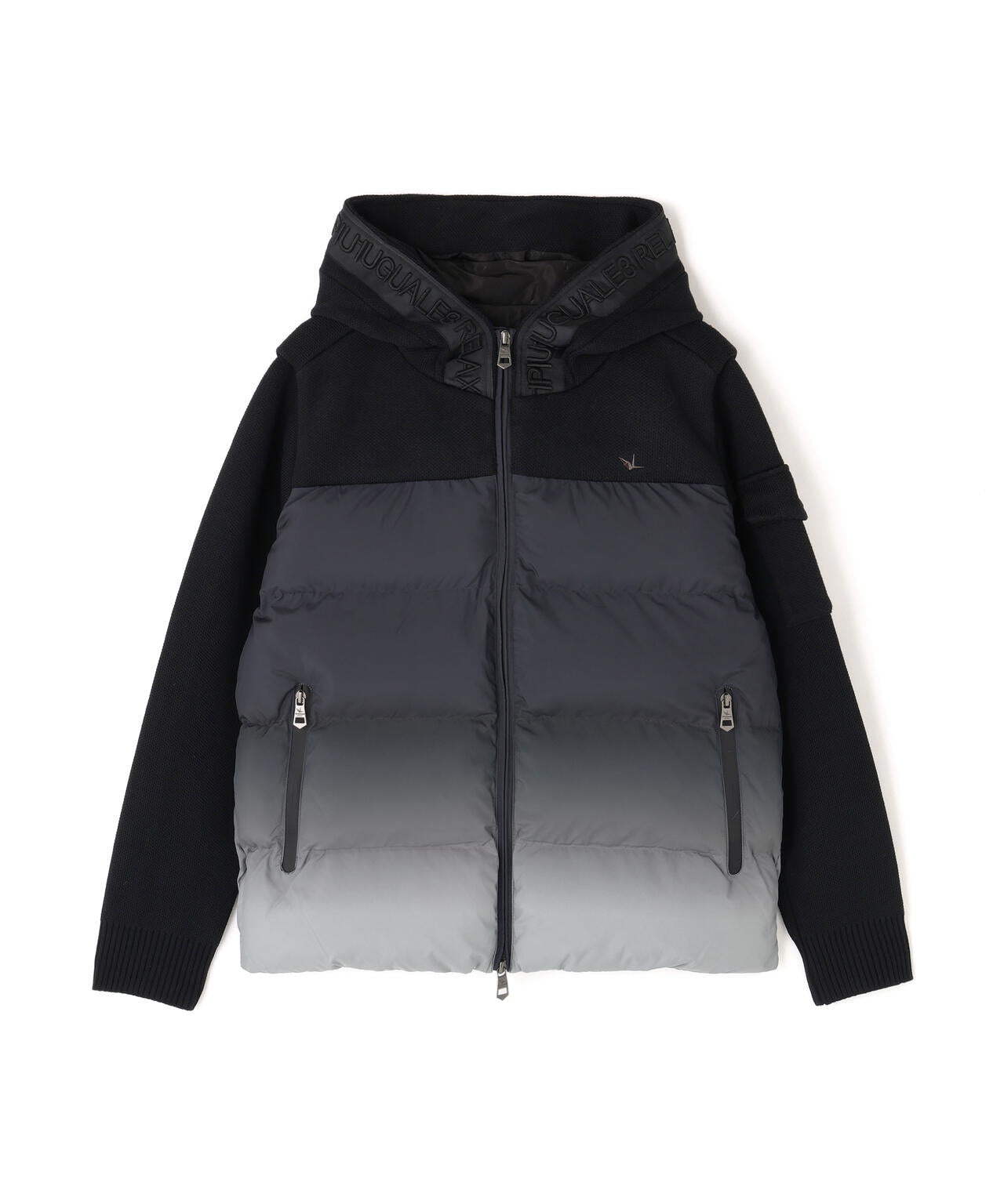 1PIU1UGUALE3 RELAX/ウノピゥ ウノ ウグァーレ トレ リラックス/グラデーションニットコンビパデッドジャケット