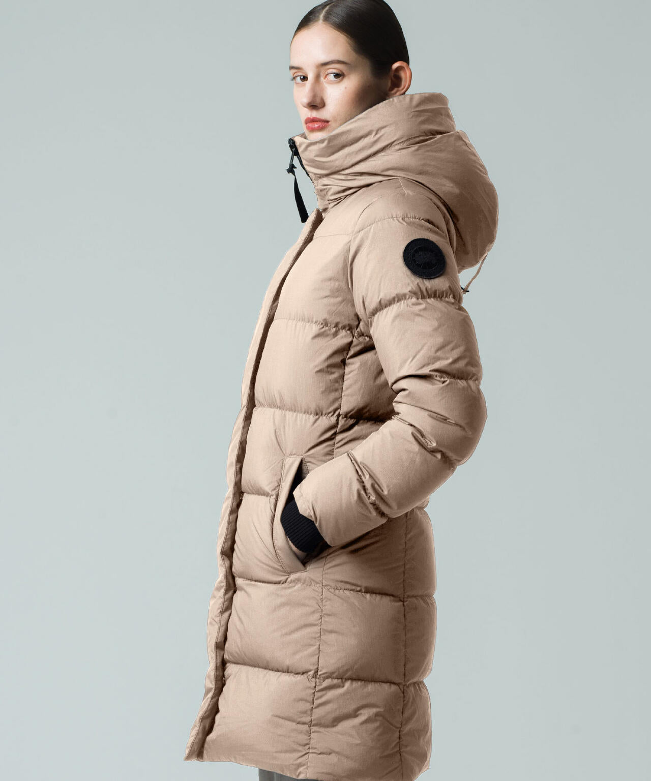 カナダグース Shelburne 3802L S ベージュ 美品 クリーニング済 CANADA GOOSE/カナダグース/Shelburne Parka Japan Exclusive/1070WJB