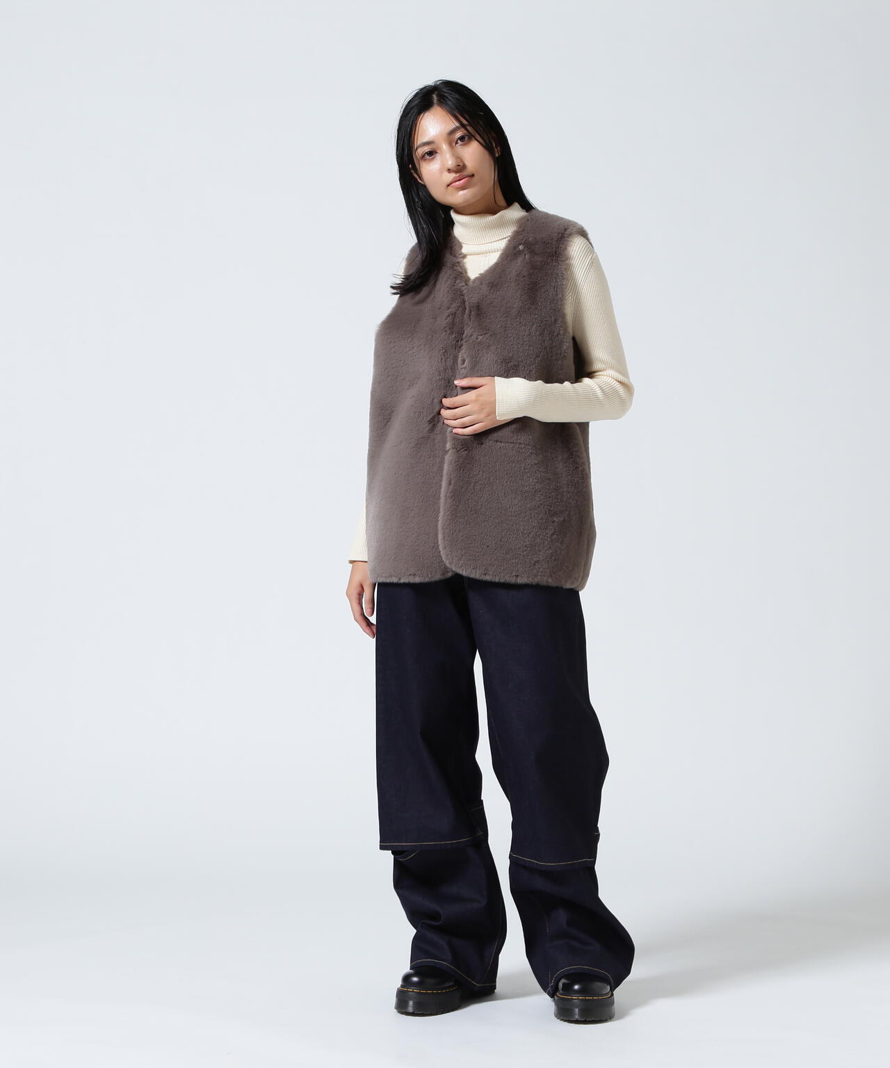 Risley/リズレー/ラビットファー風ベスト | ROYAL FLASH