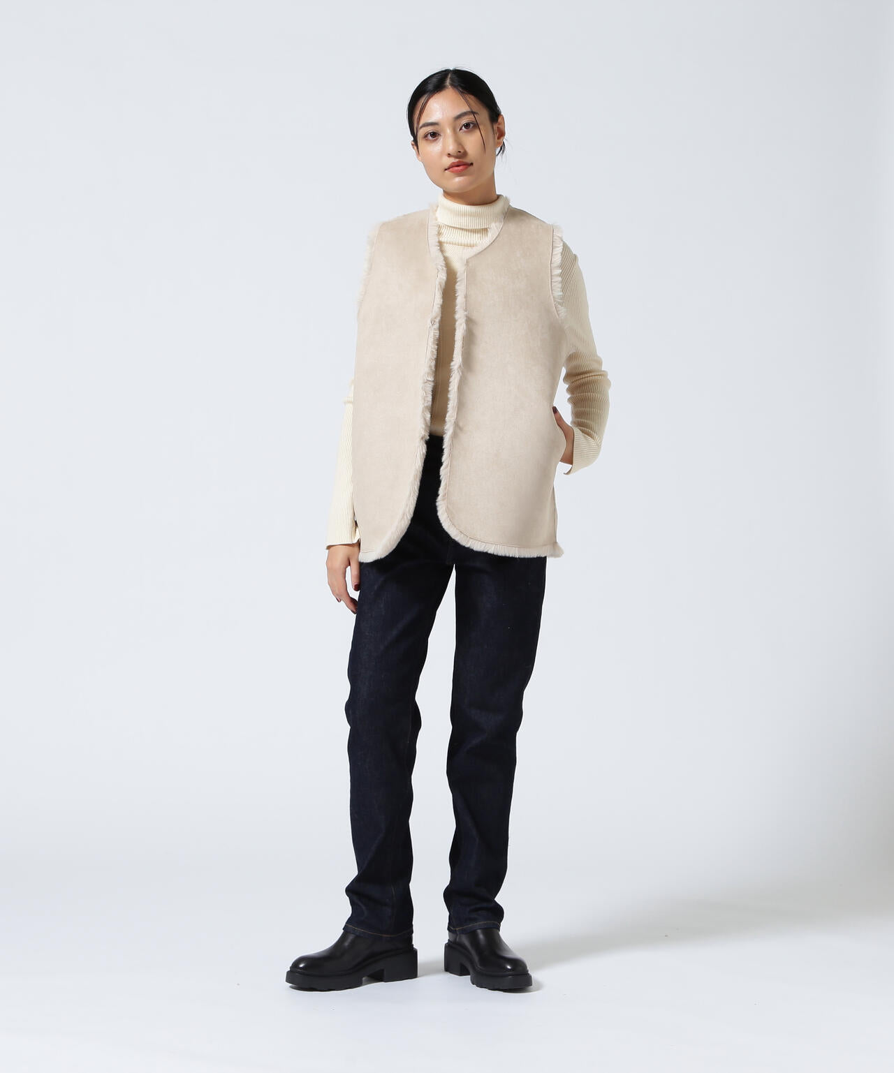 Risley/リズレー/ラビットファー風ベスト | ROYAL FLASH（ロイヤル