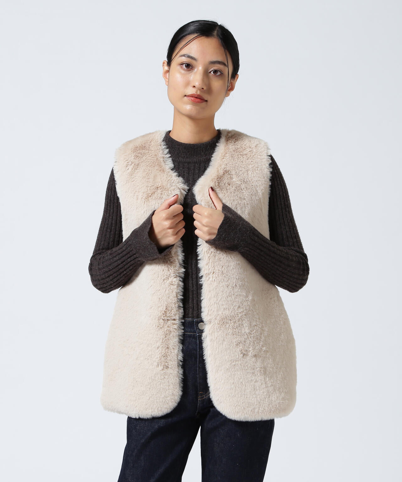 Risley/リズレー/ラビットファー風ベスト | ROYAL FLASH