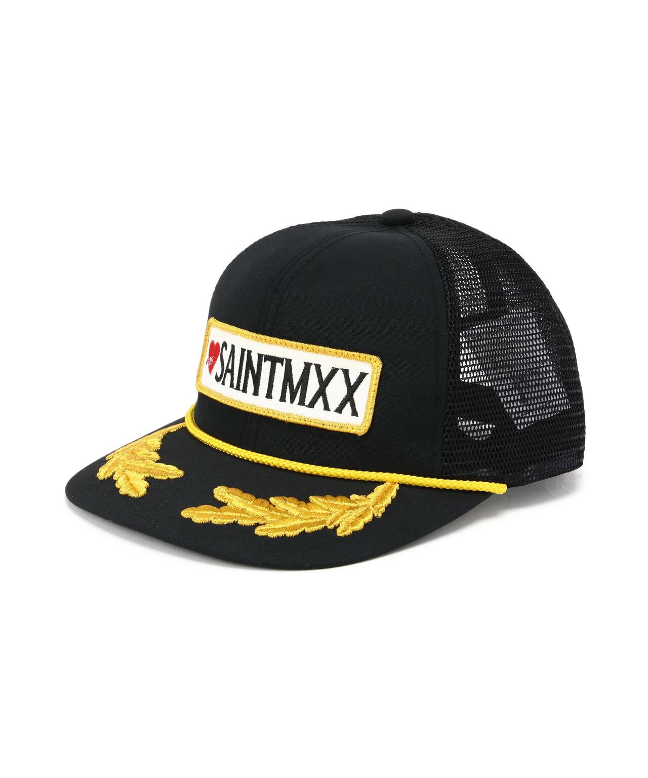 新品試着のみ！セントマイケル　加工キャップ　フェードブラック　saint-mx6 新品試着のみ！セントマイケル 加工キャップ フェードブラック