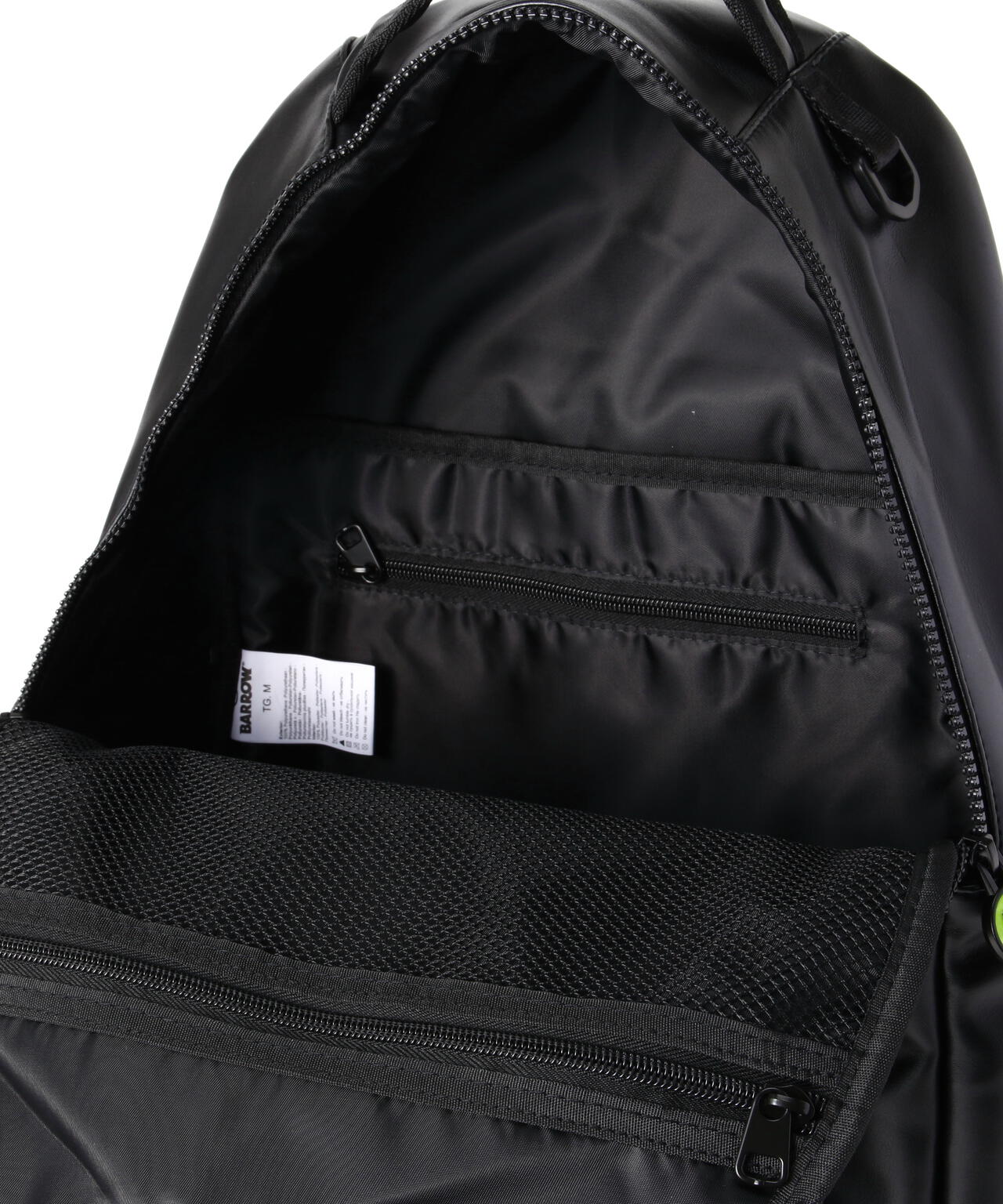 BARROW バックパック ブラック ネオンイエロー BAG - BARROW JAPAN