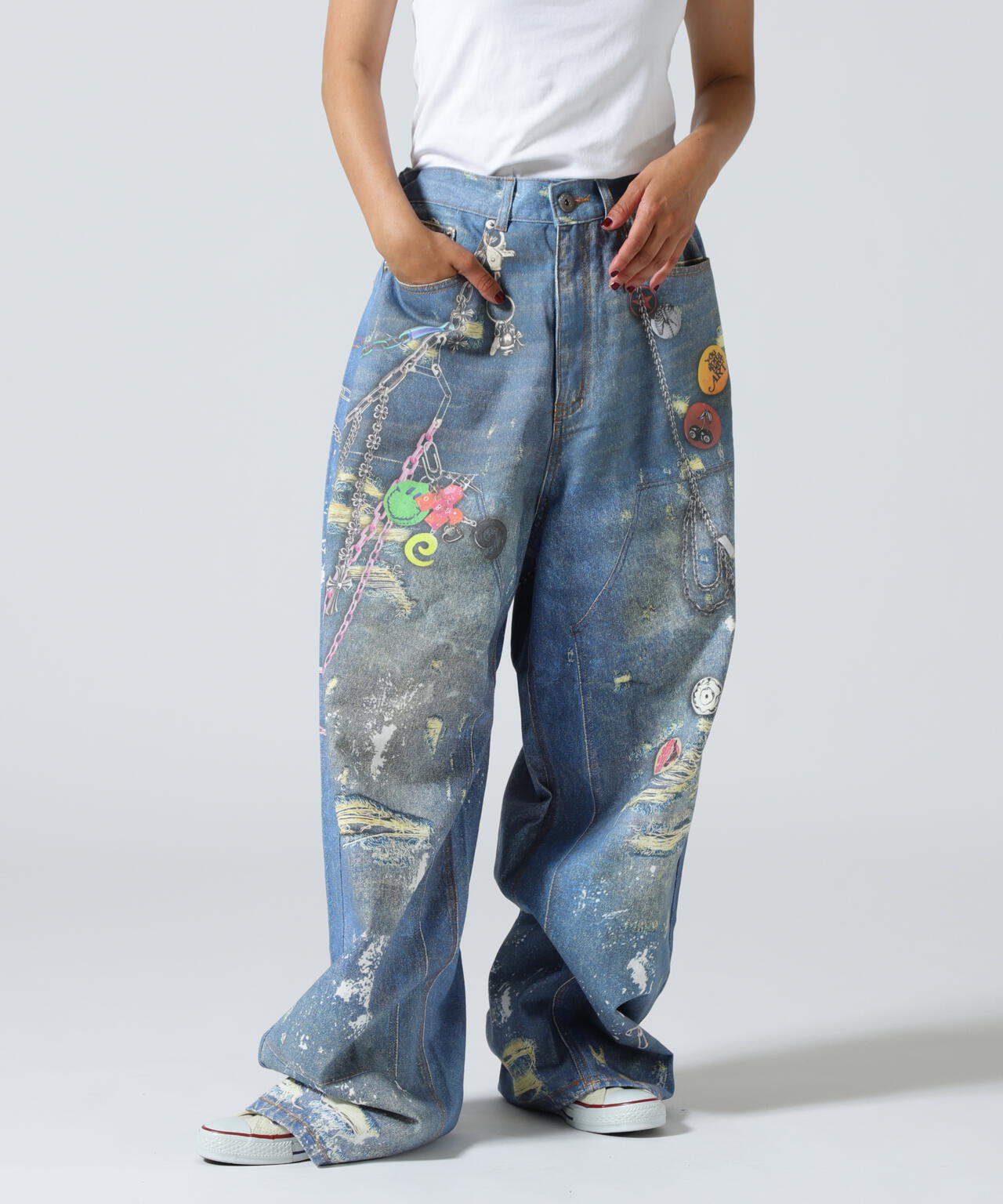 FR(13)NDS /フレンズ/Trompel’oeil Denim Pants FR(13)NDS/フレンズ/TROMPEL'OEIL DENIM PANTS | ROYAL FLASH
