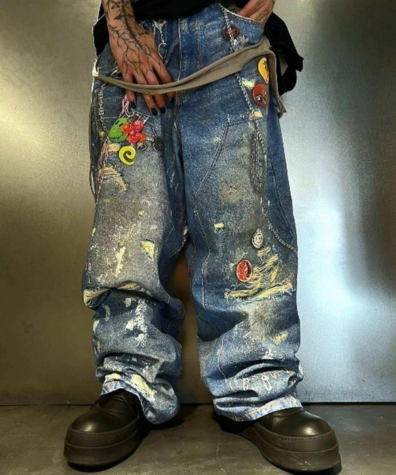 FR(13)NDS /フレンズ/Trompel’oeil Denim Pants FR(13)NDS/フレンズ/TROMPEL'OEIL DENIM PANTS | ROYAL FLASH