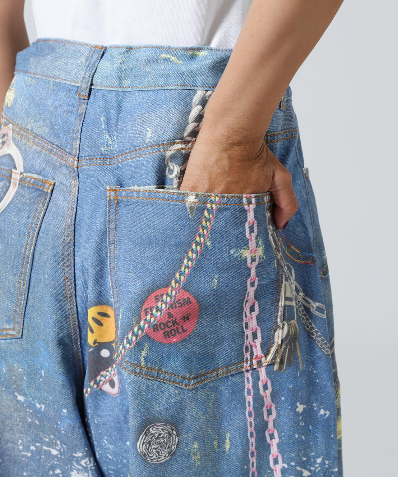 FR(13)NDS/フレンズ/RING DENIM MODS FR(13)NDS/フレンズ/TROMPEL'OEIL DENIM PANTS | ROYAL FLASH