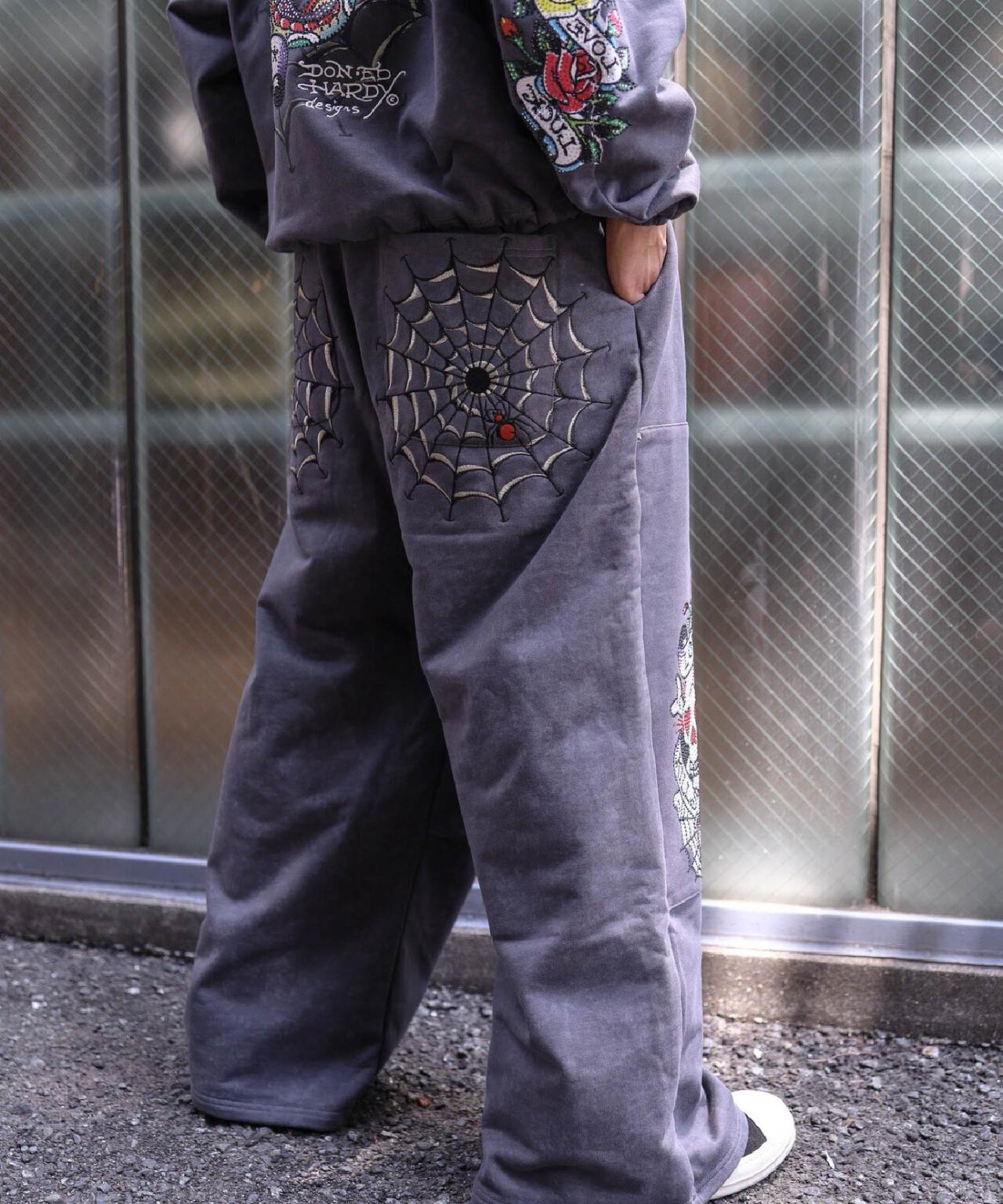 FR(13)NDS × Ed Hardy/フレンズ × エド・ハーディ/コラボ ダブルニースウェットパンツ