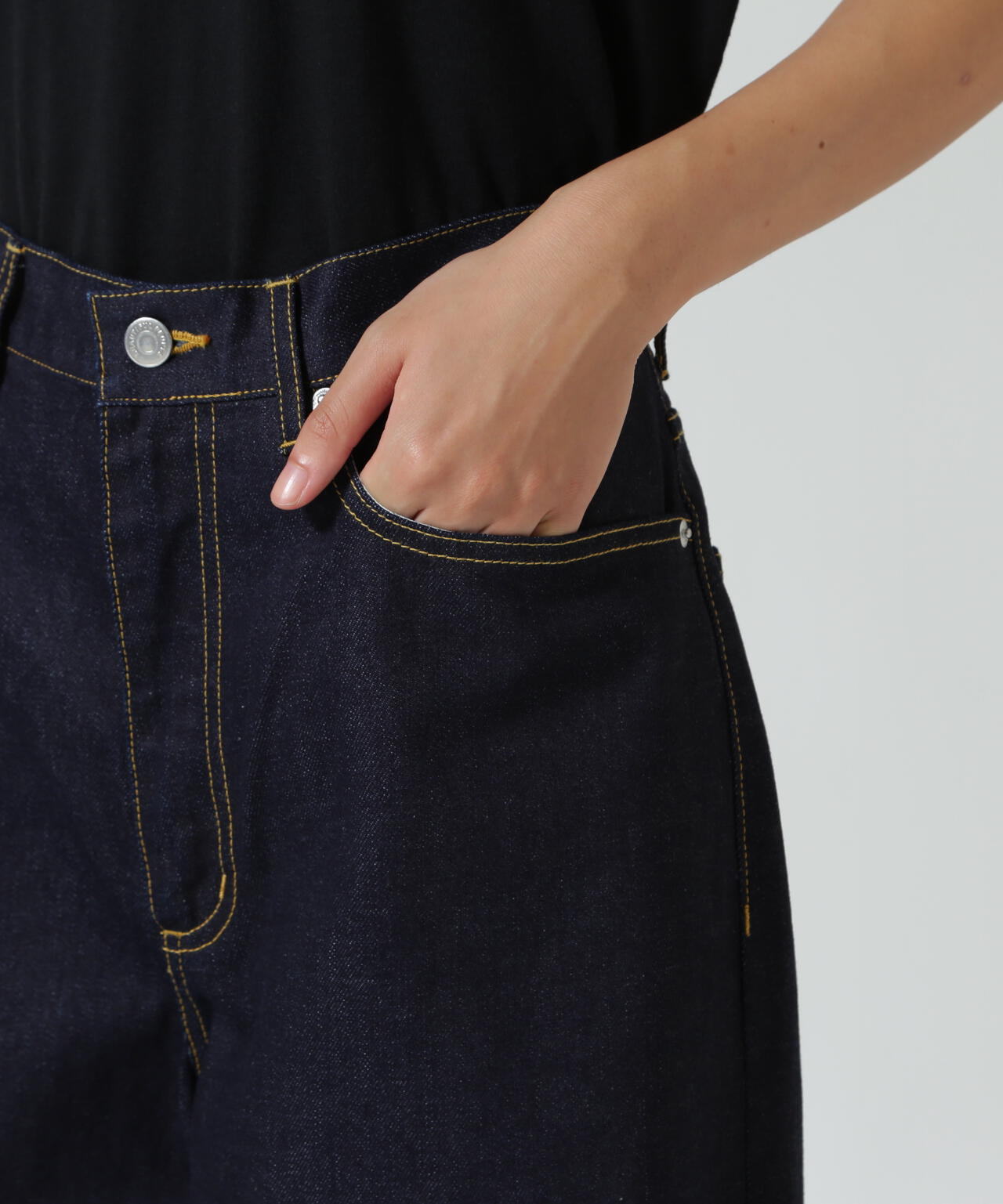 beautiful people/ビューティフルピープル/selvedge denim flip hem pants