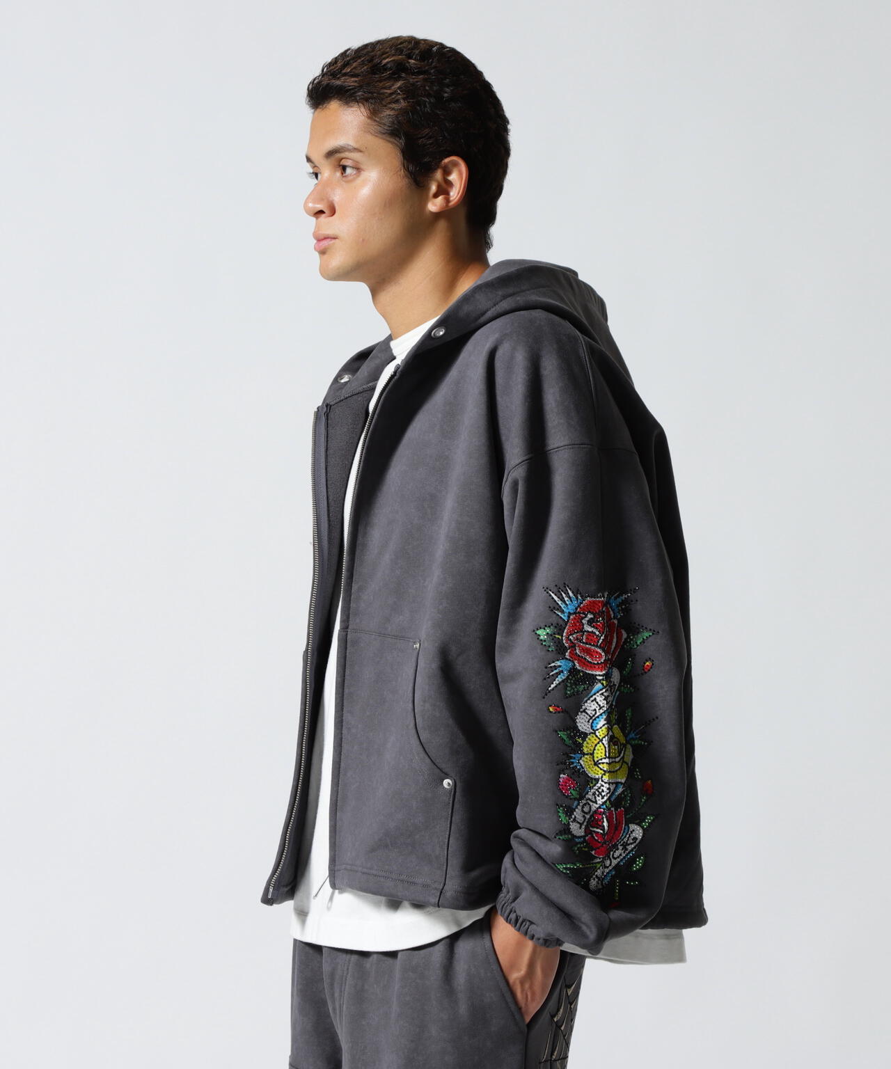 FR(13)NDS × Ed Hardy/フレンズ × エド・ハーディ/コラボジップフーディ