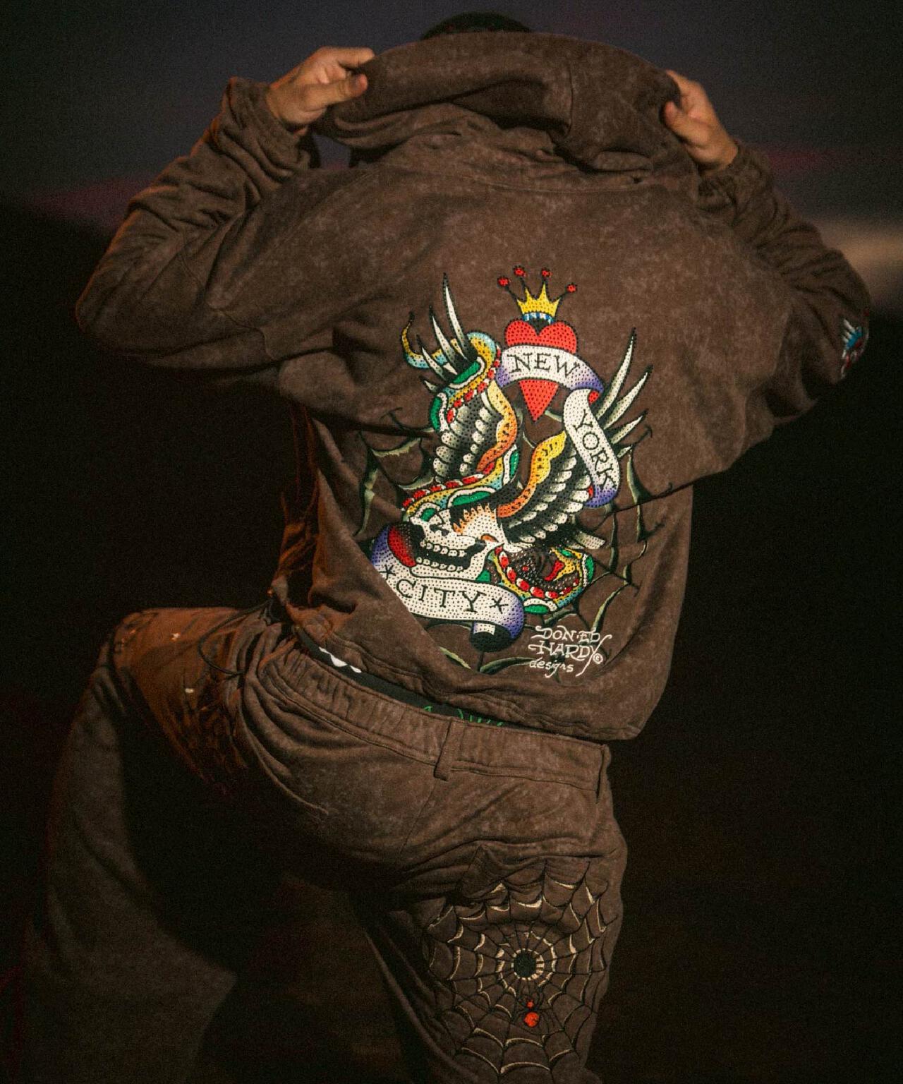 FR(13)NDS × Ed Hardy/フレンズ × エド・ハーディ/コラボジップフーディ