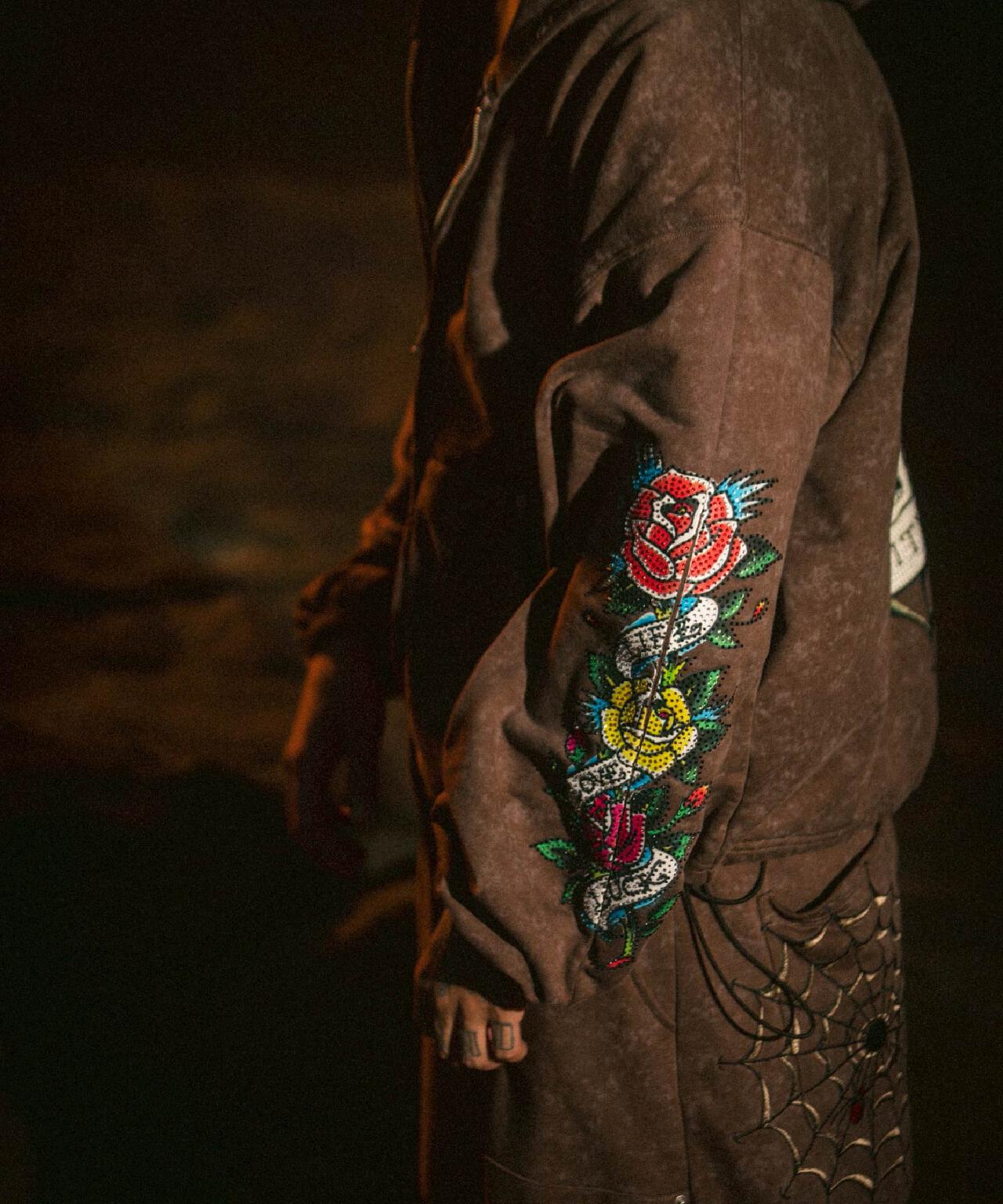 FR(13)NDS × Ed Hardy/フレンズ × エド・ハーディ/コラボジップフーディ