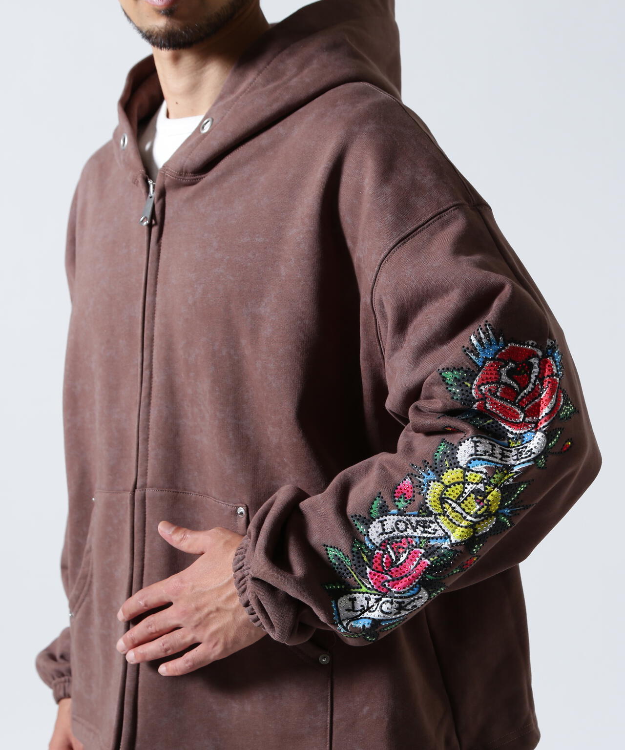 FR(13)NDS × Ed Hardy/フレンズ × エド・ハーディ/コラボジップフーディ