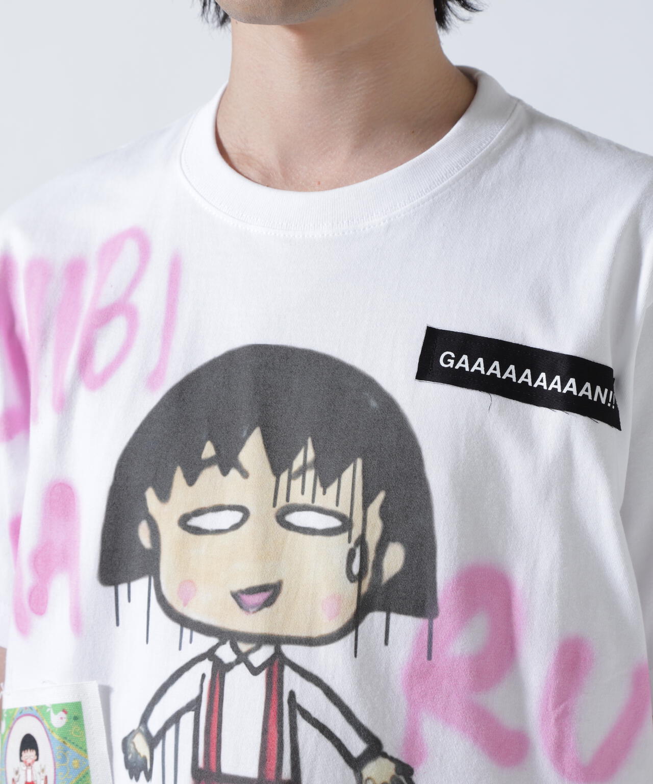 guernika×ちびまる子ちゃん/Drooping Maruko Paint Tshirt | ROYAL