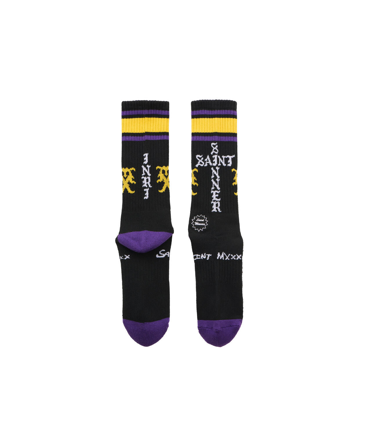 SAINT MICHAEL/セントマイケル/SOCKS/SINNER/BLACK+PURPLE