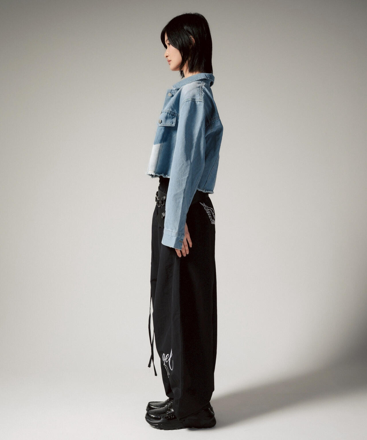 MITSUKI/ミツキ/ウエスト紐付きナイロンパンツ | ROYAL FLASH