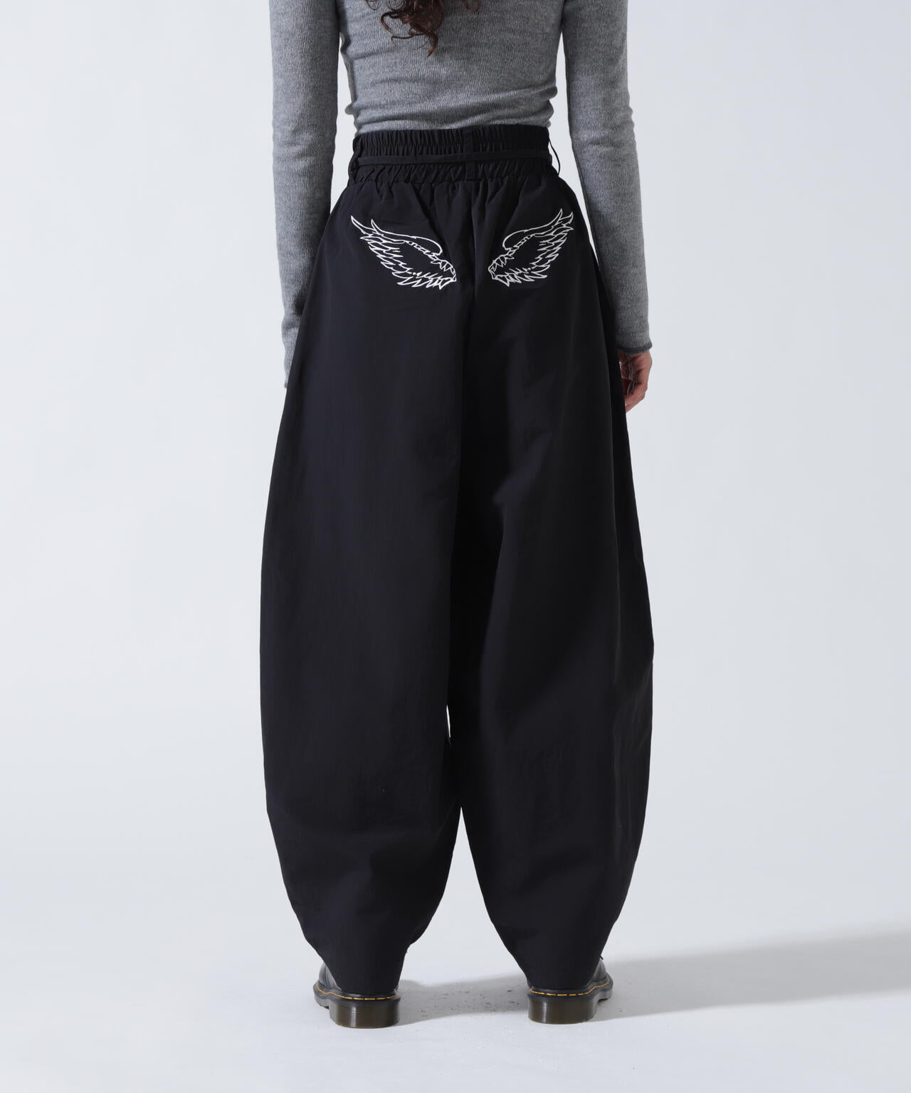 MITSUKI/ミツキ/ウエスト紐付きナイロンパンツ