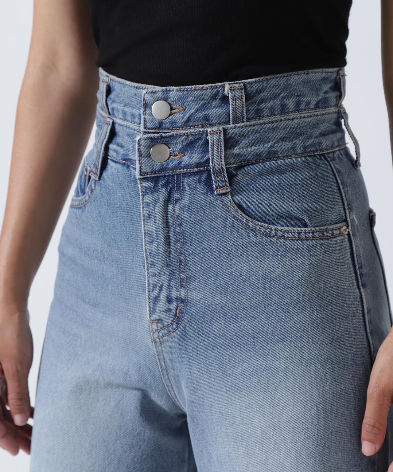 MITSUKI/ミツキ/Ｗウエストデニムパンツ