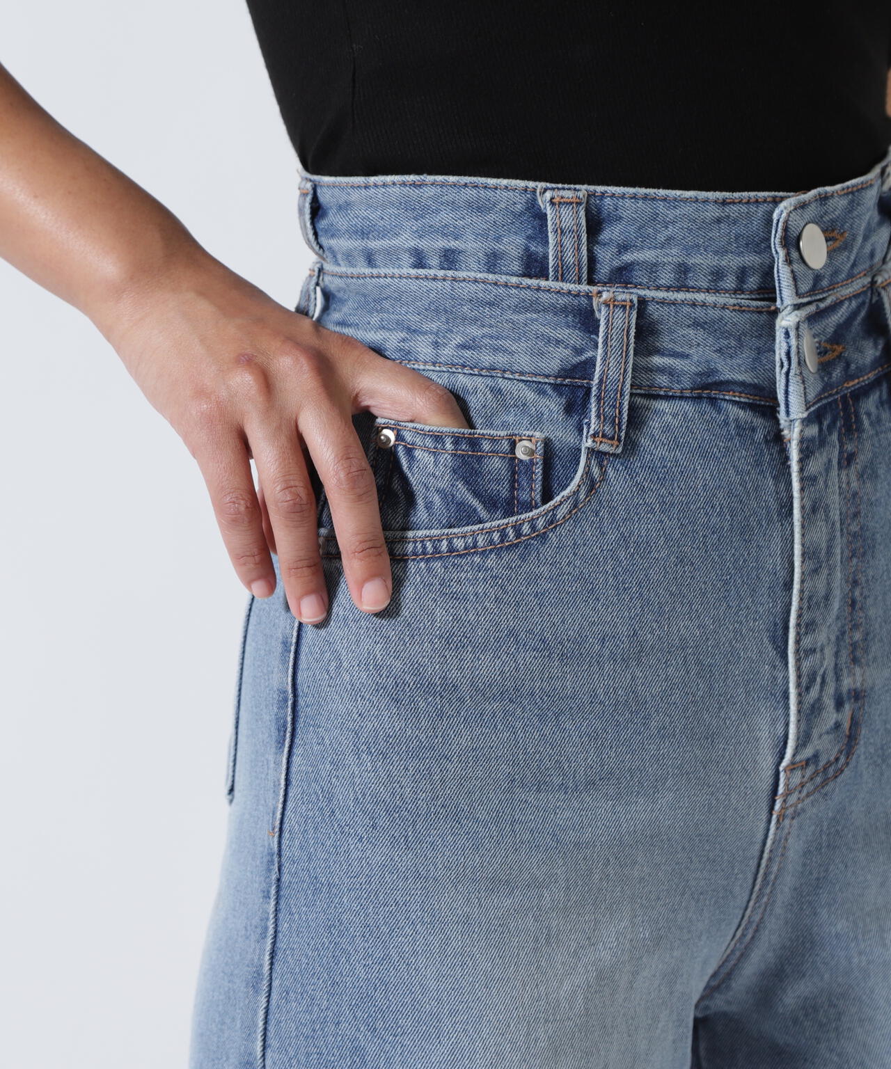 ロイヤルフラッシュ（ FLASH）/MITSUKI／ミツキ／Ｗウエストデニムパンツ MITSUKI/ミツキ/Wウエストデニムパンツ | ROYAL FLASH（ロイヤル