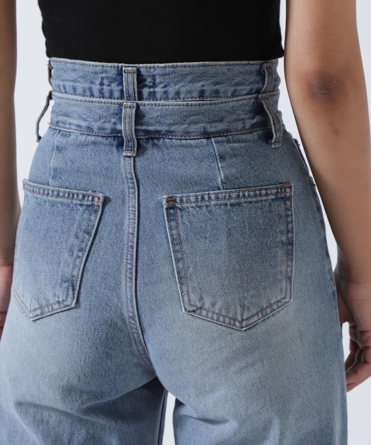 MITSUKI/ミツキ/Ｗウエストデニムパンツ