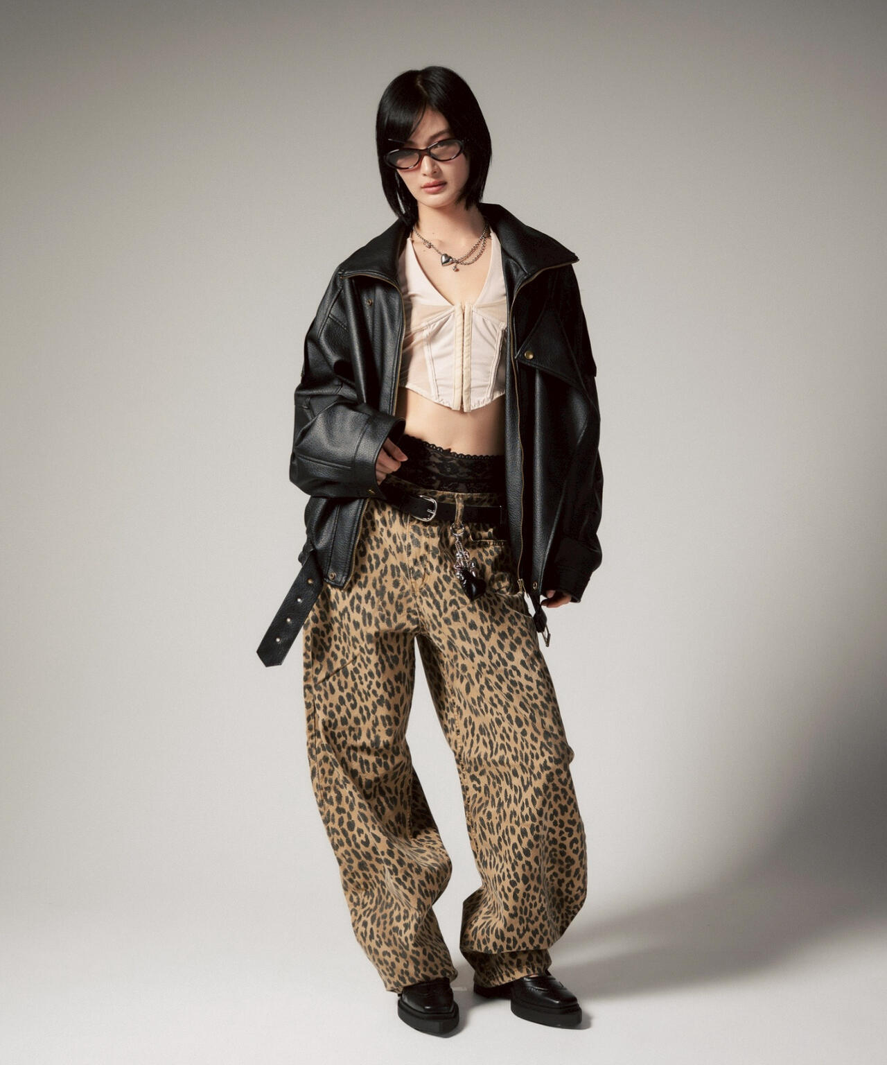 MITSUKI/ミツキ/レオパードワイドパンツ