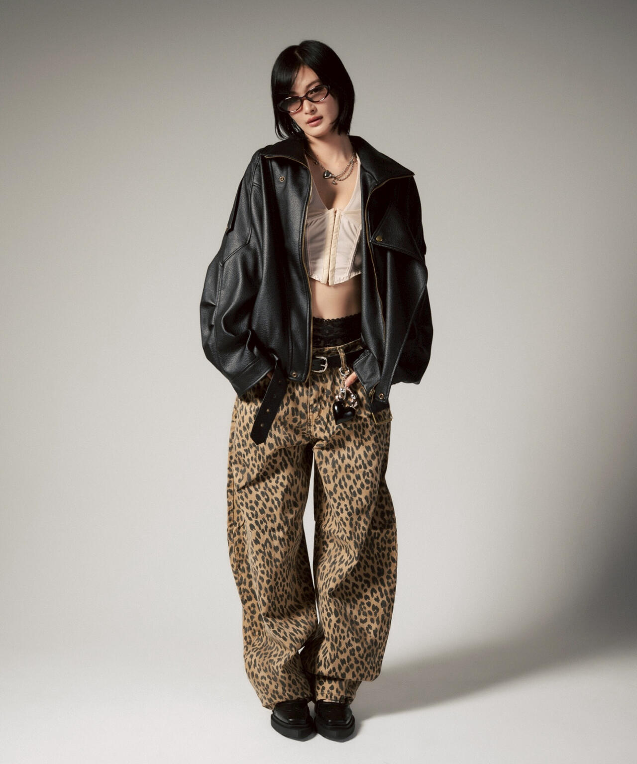 MITSUKI/ミツキ/レオパードワイドパンツ