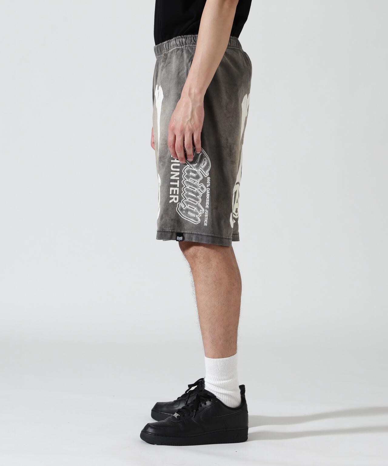 SAINT MICHAEL/セントマイケル/BH_CUT SEW SHORTS/BONE/CHARCOAL