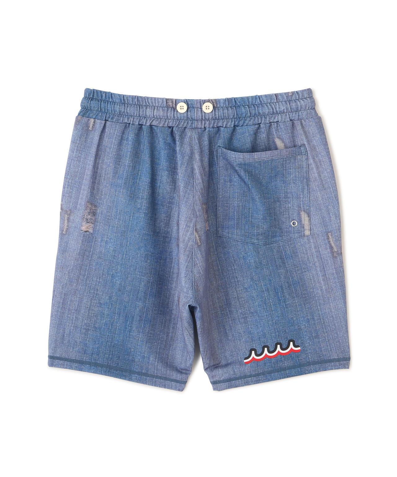 muta MARINE/ムータ マリン/別注DENIMプリントラッシュショーツ