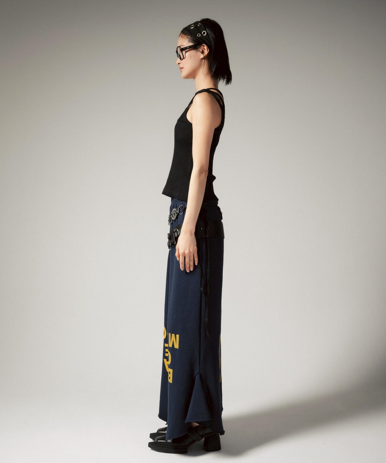 MITSUKI/ミツキ/ロゴ入りリメイク風スカート