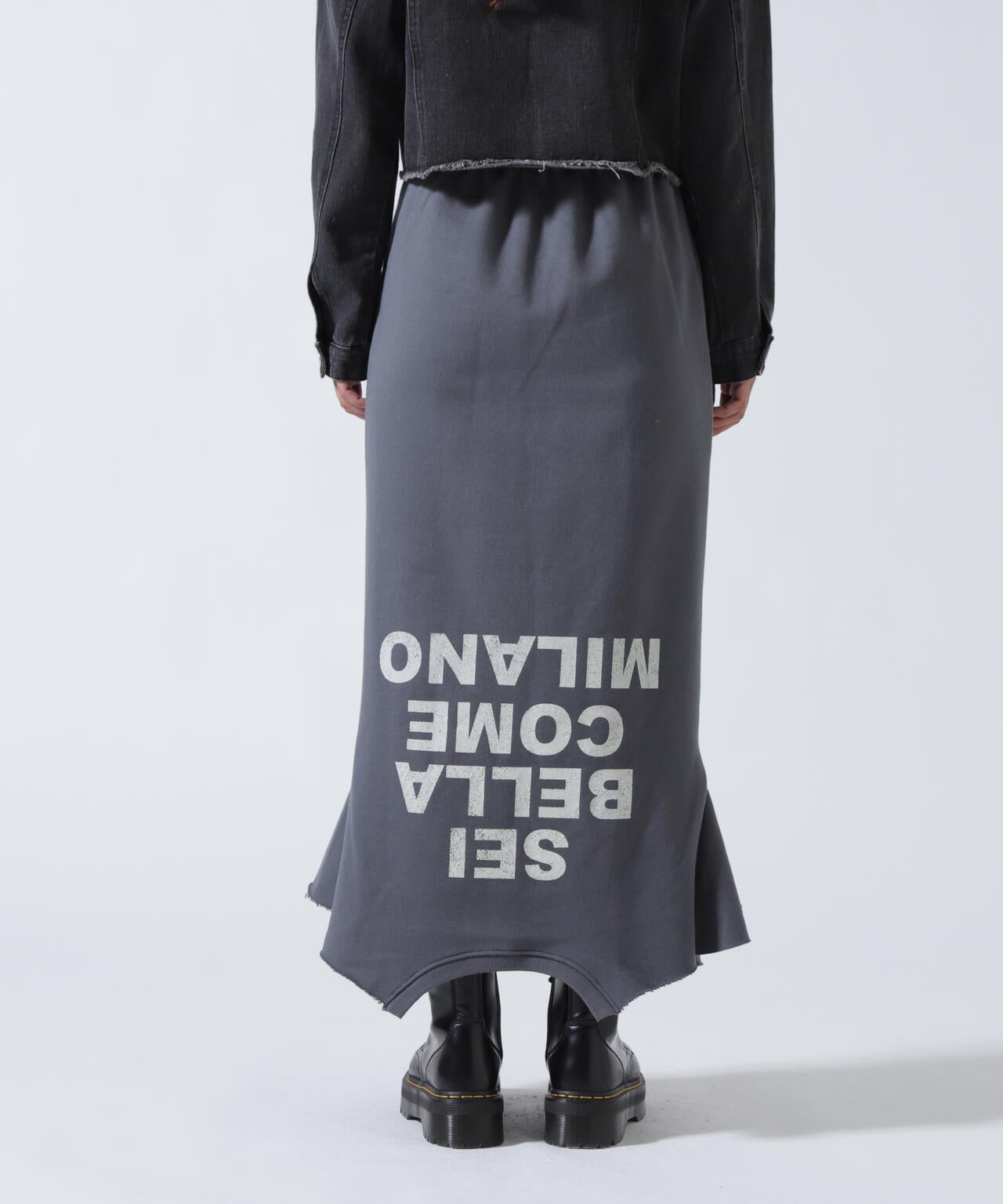 MITSUKI/ミツキ/ロゴ入りリメイク風スカート