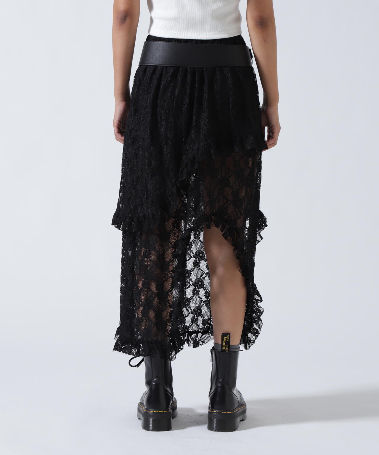 MITSUKI/ミツキ/ベルト付きレーススカート