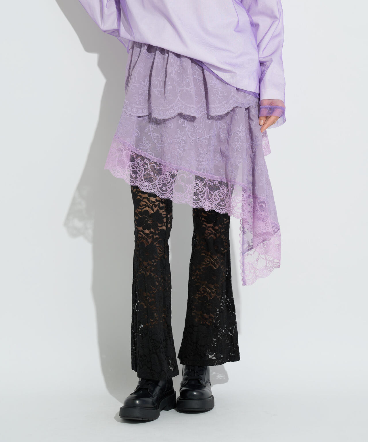 ANNA SUI NYC/アナ スイ エヌワイシー/アシメレーススカート | ROYAL