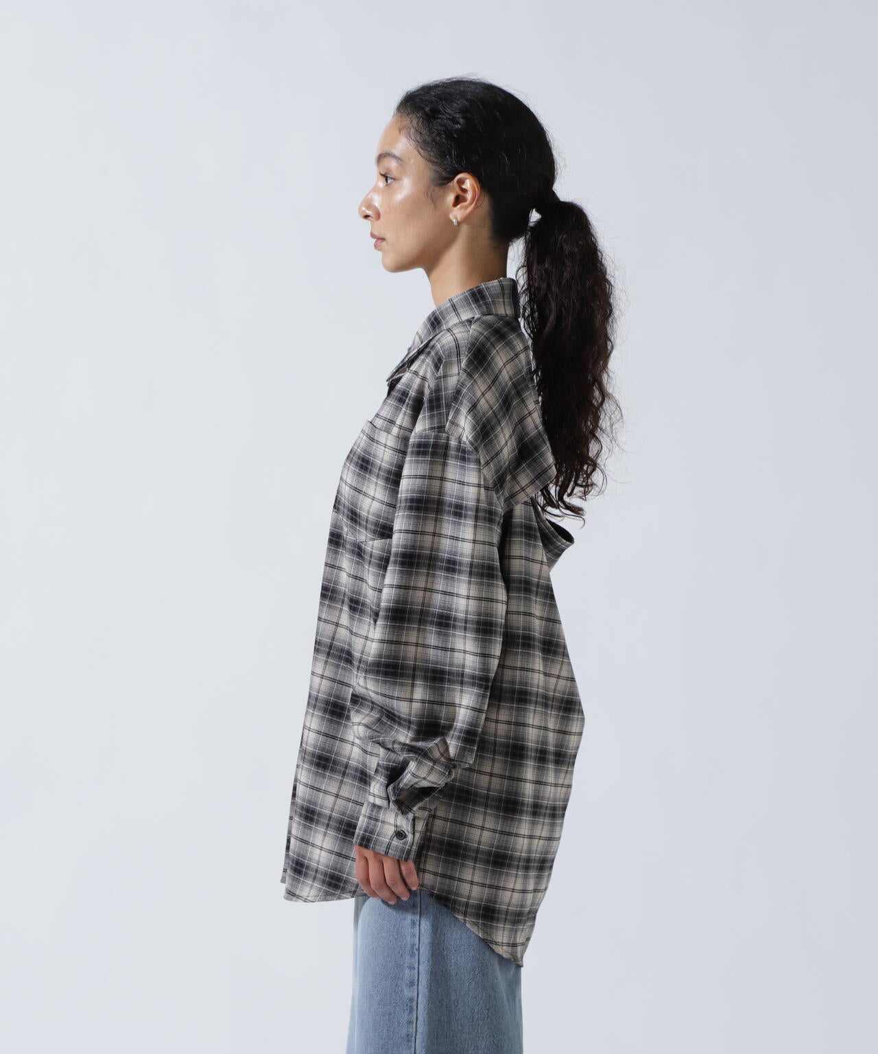 MITSUKI/ミツキ/バックオープンチェックシャツ