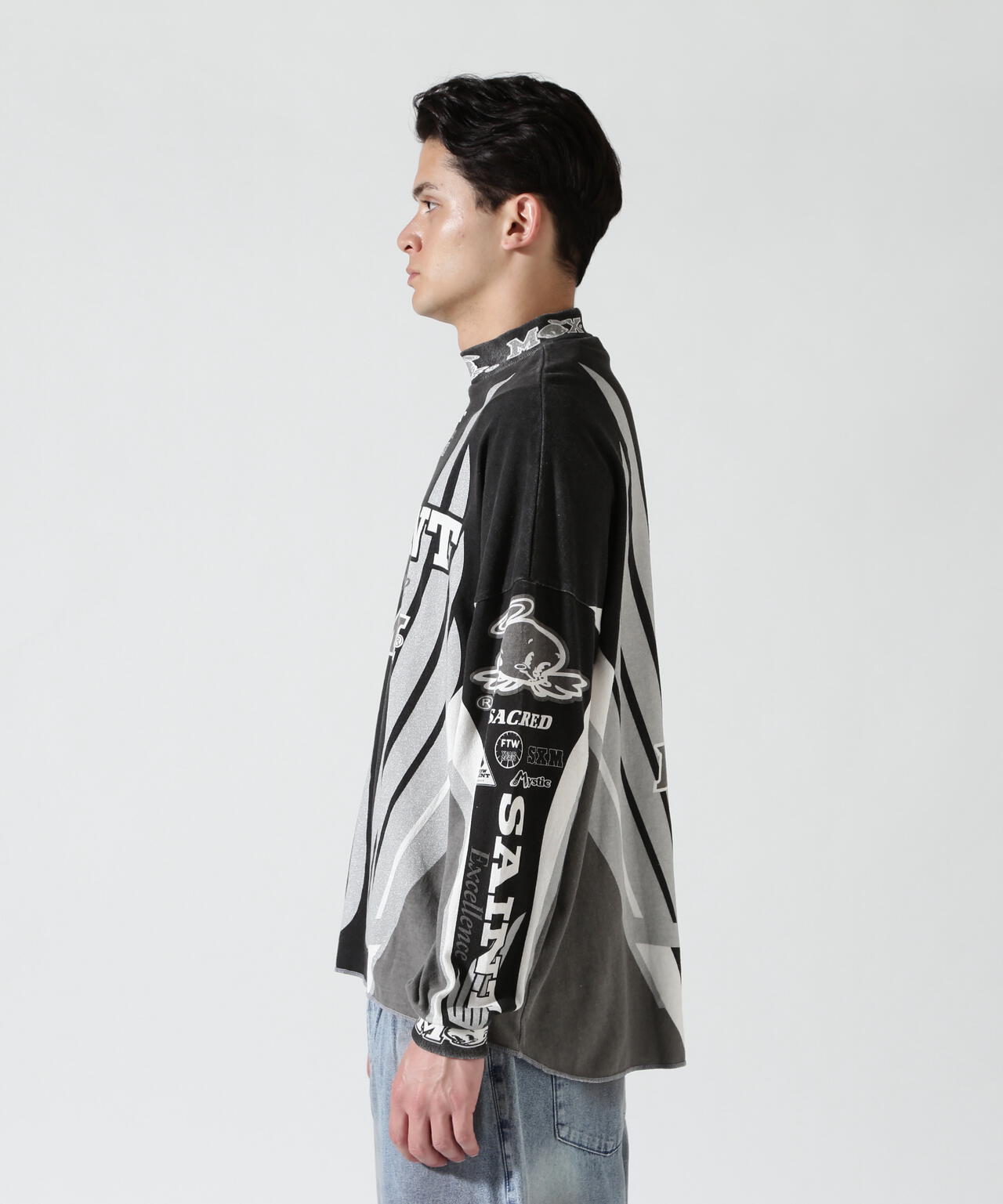 SAINT MICHAEL/セントマイケル/LS T-SHIRT/SAINT MX/BLACK