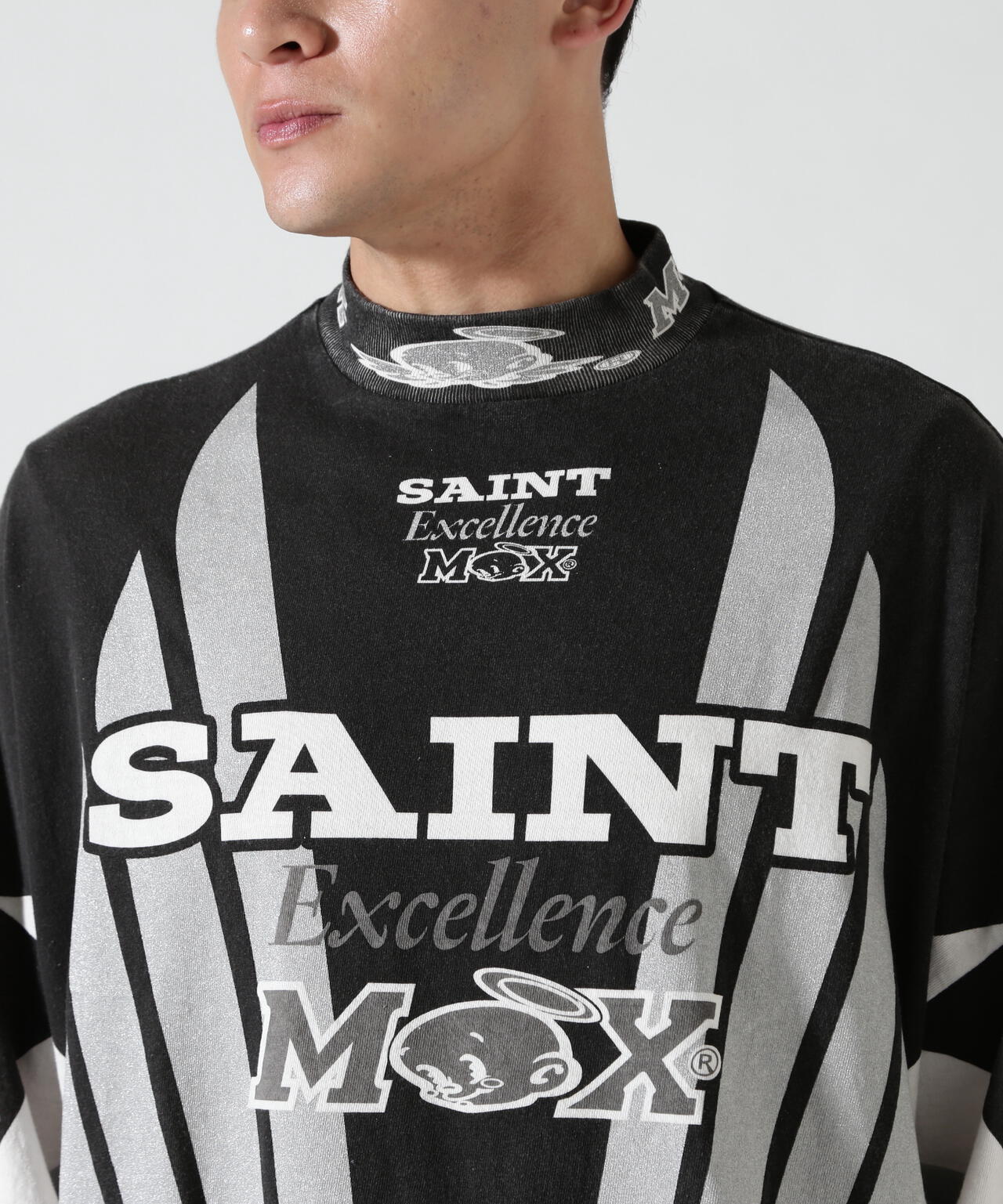 SAINT MICHAEL/セントマイケル/LS T-SHIRT/SAINT MX/BLACK | ROYAL