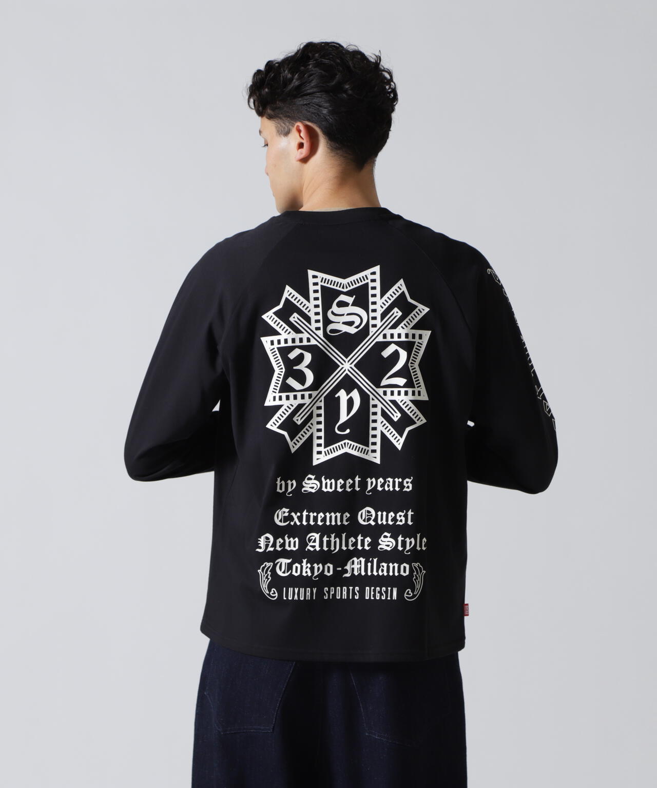 SY32 by SWEET YEARS/エスワイサーティトゥ バイ スィートイヤーズ/RAGLAN SLEEVE CROSS L/S TE
