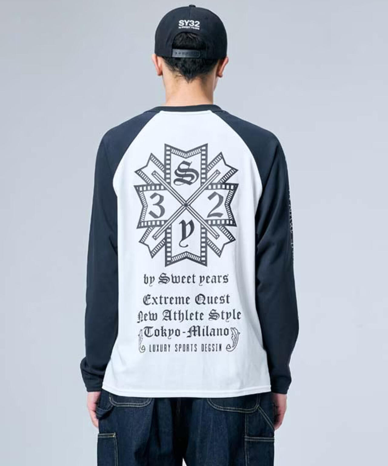 SY32 by SWEET YEARS/エスワイサーティトゥ バイ スィートイヤーズ/RAGLAN SLEEVE CROSS L/S TE