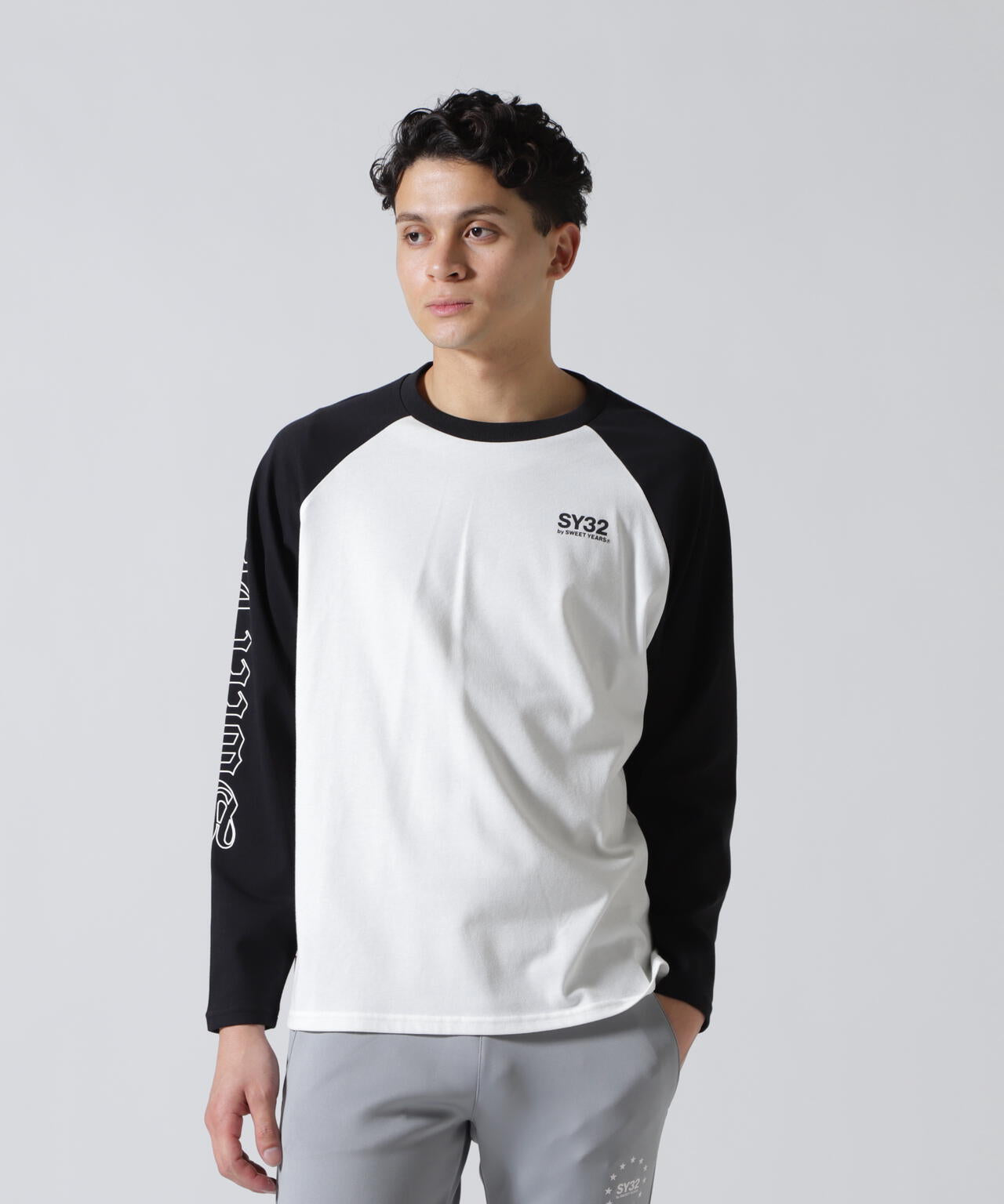 SY32 by SWEET YEARS/エスワイサーティトゥ バイ スィートイヤーズ/RAGLAN SLEEVE CROSS L/S TE