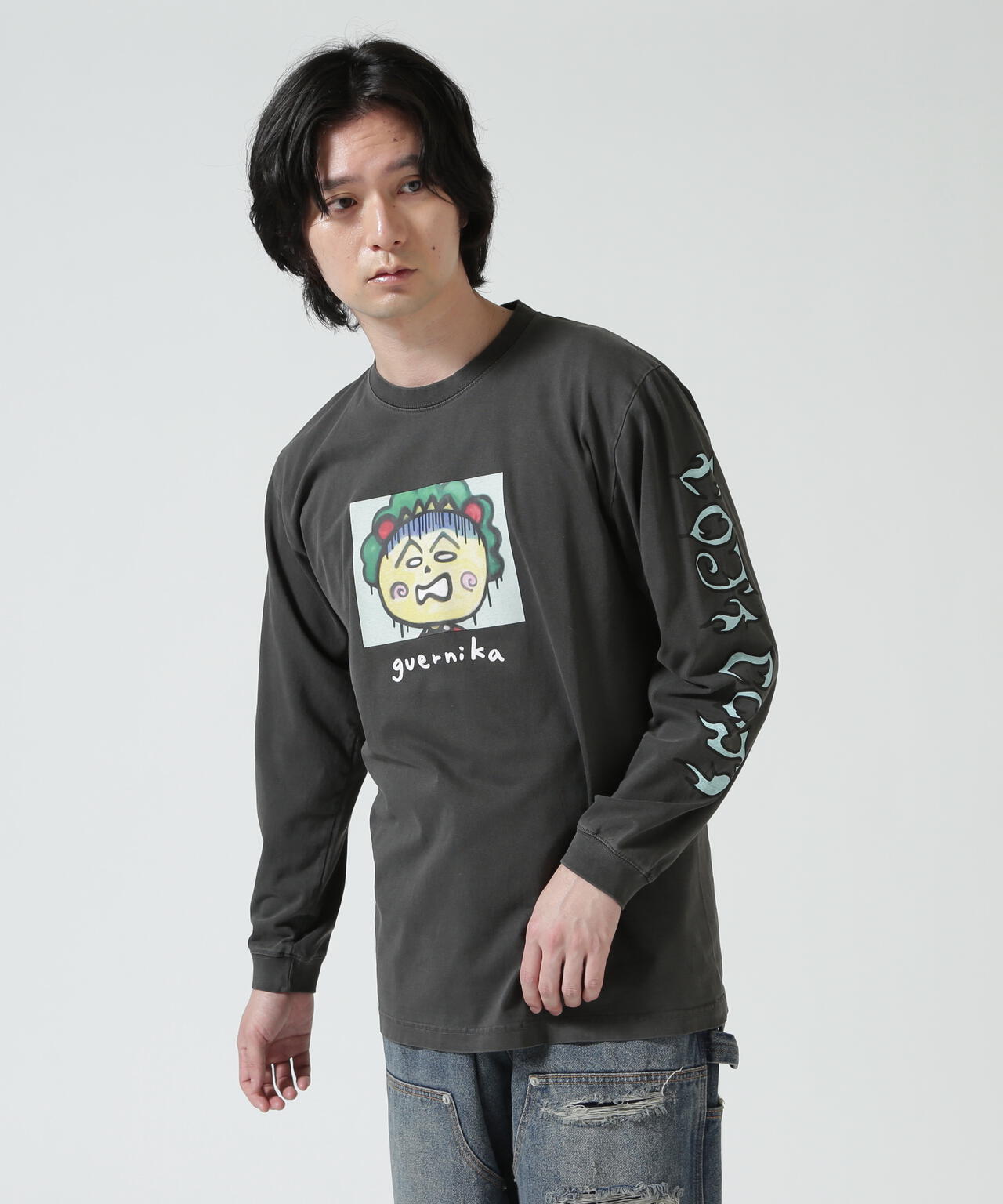 guernika/ゲルニカ/Drooping COJI-COJI Vintage Style Long Sleeve T-shirt