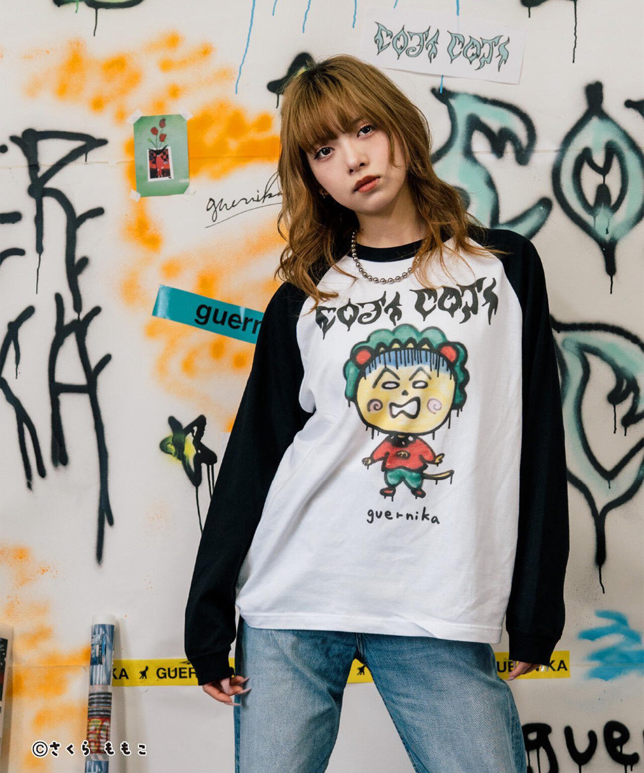 guernika/ゲルニカ/Drooping COJI-COJI Raglan Sleeve T-Shirt | ROYAL