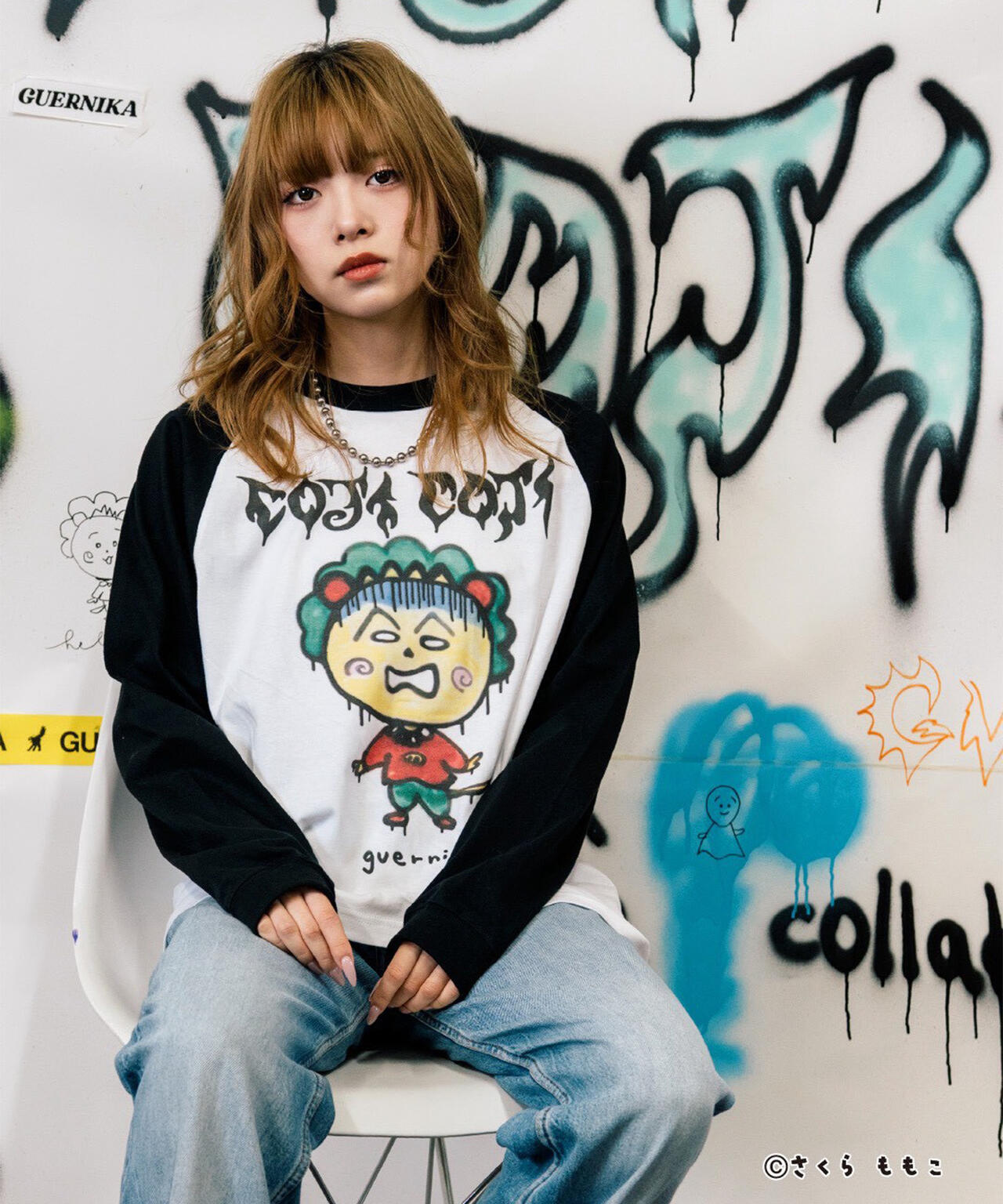 guernika/ゲルニカ/Drooping COJI-COJI Raglan Sleeve T-Shirt | ROYAL