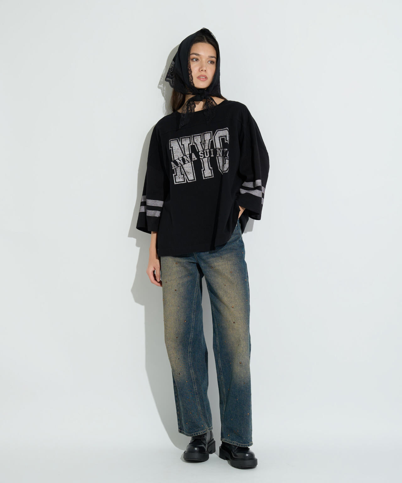 ANNA SUI NYC/アナ スイ エヌワイシー/ワッフルロングスリーブTシャツ