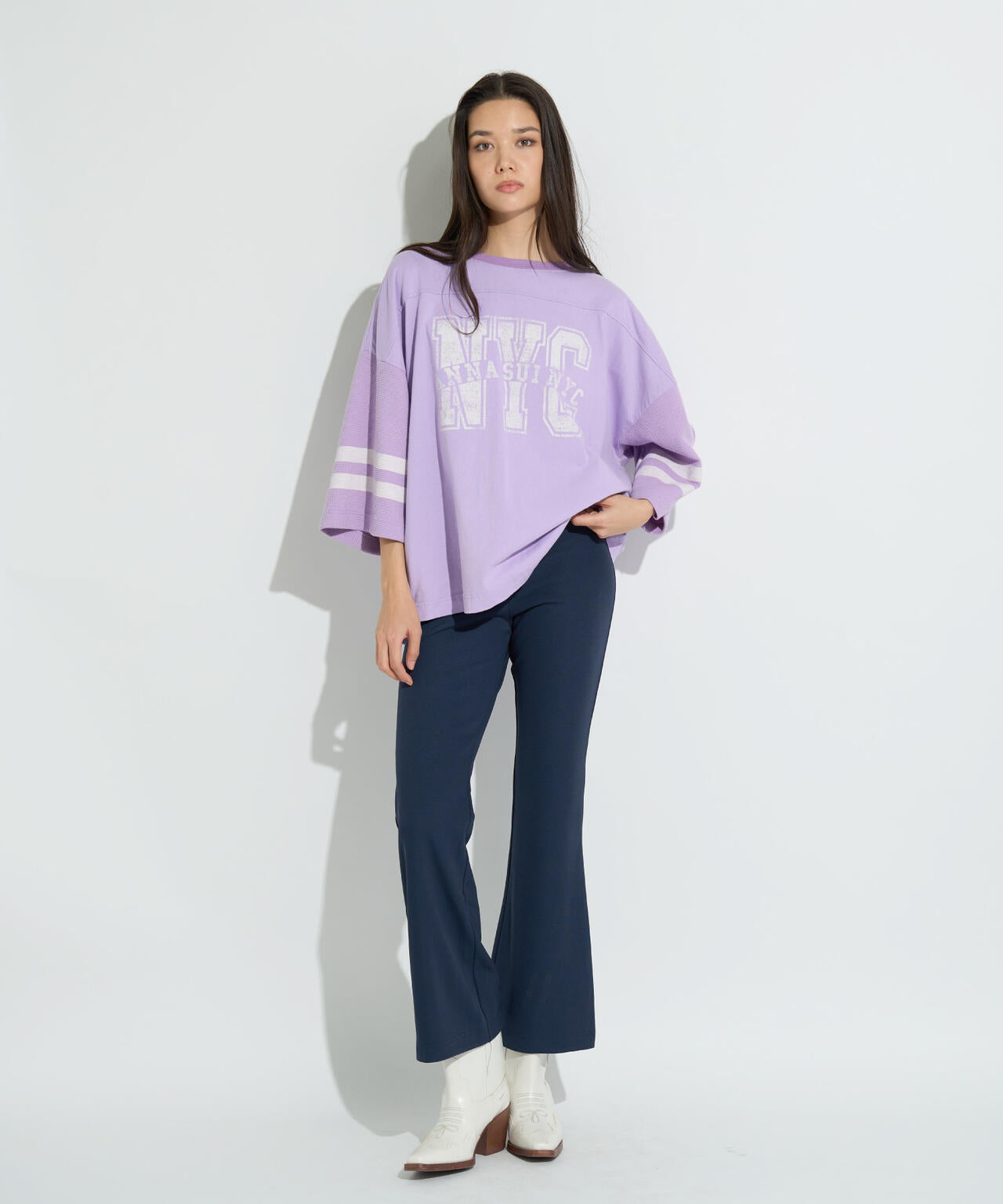 ANNA SUI NYC/アナ スイ エヌワイシー/ワッフルロングスリーブTシャツ