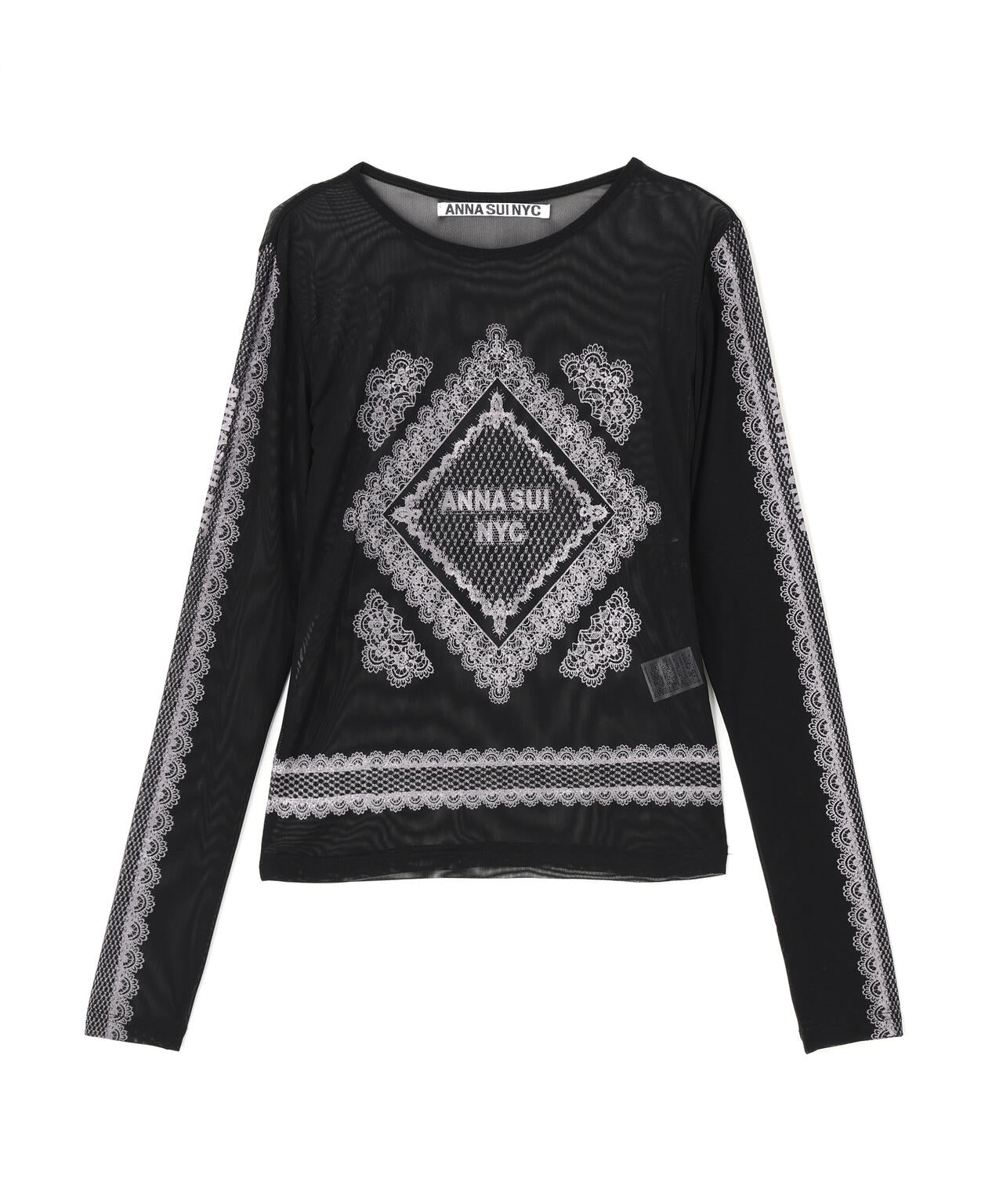 ANNA SUI NYC/アナ スイ エヌワイシー/レースプリントシアートップス