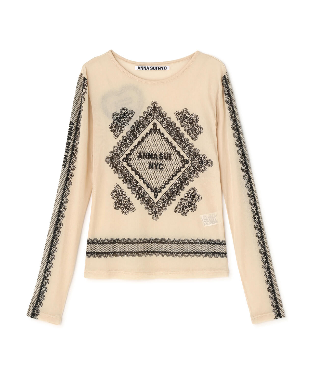 ANNA SUI NYC/アナ スイ エヌワイシー/レースプリントシアートップス